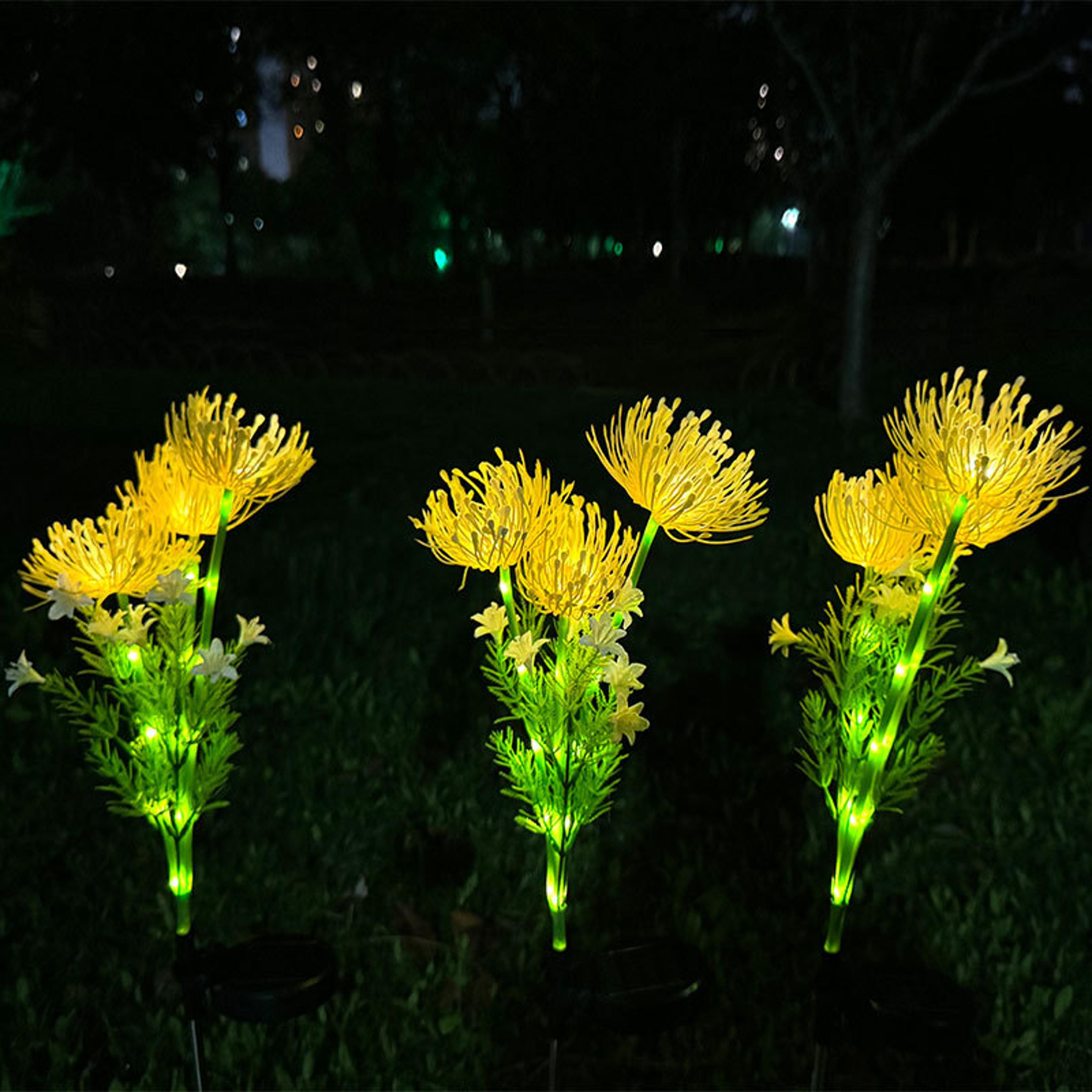 Solar Flower Lights Waterproof Garden Stake Lights For Outdoor Garden Decor 8