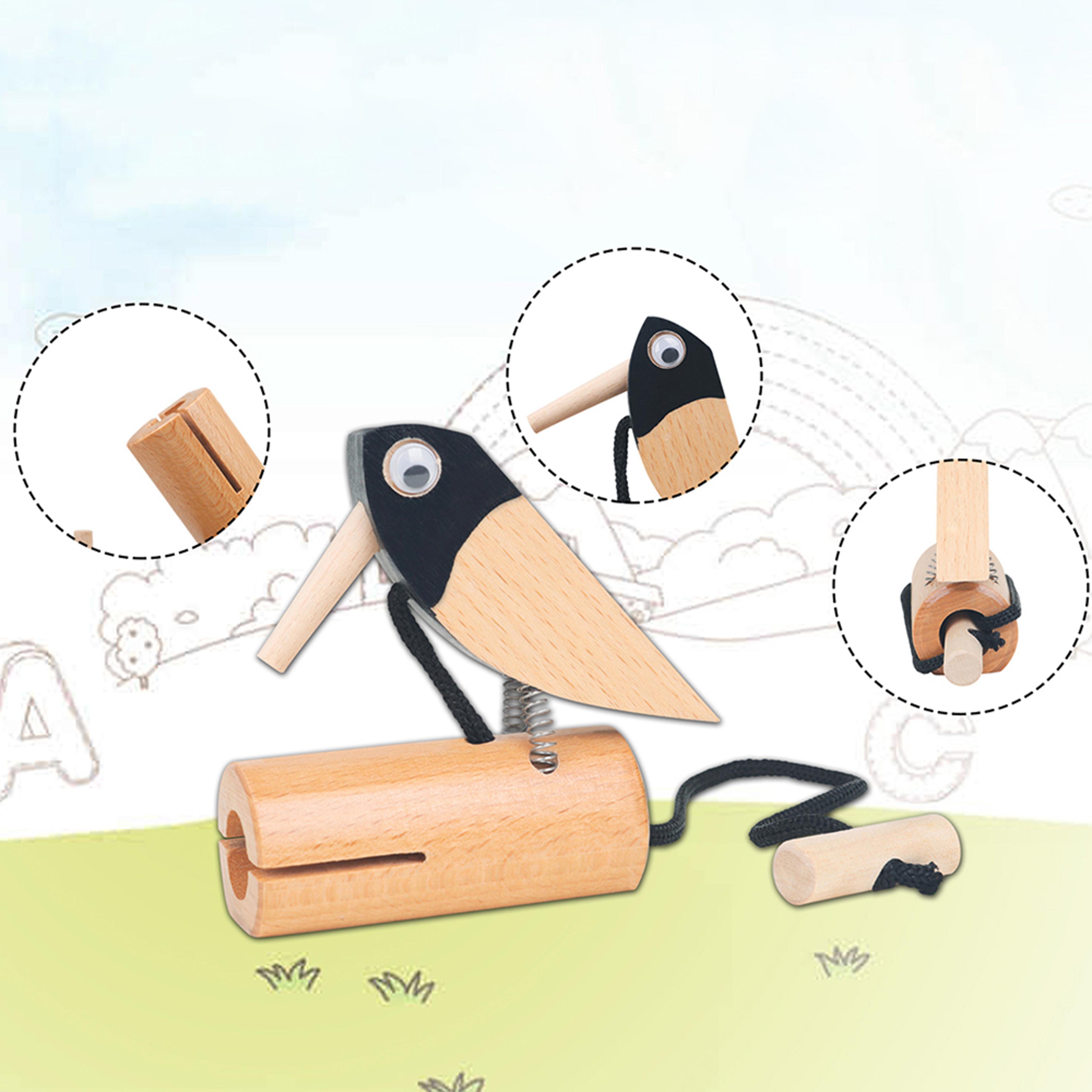 Wooden Woodpecker Percussion Toy Orff Musical Instrument For Kids 2