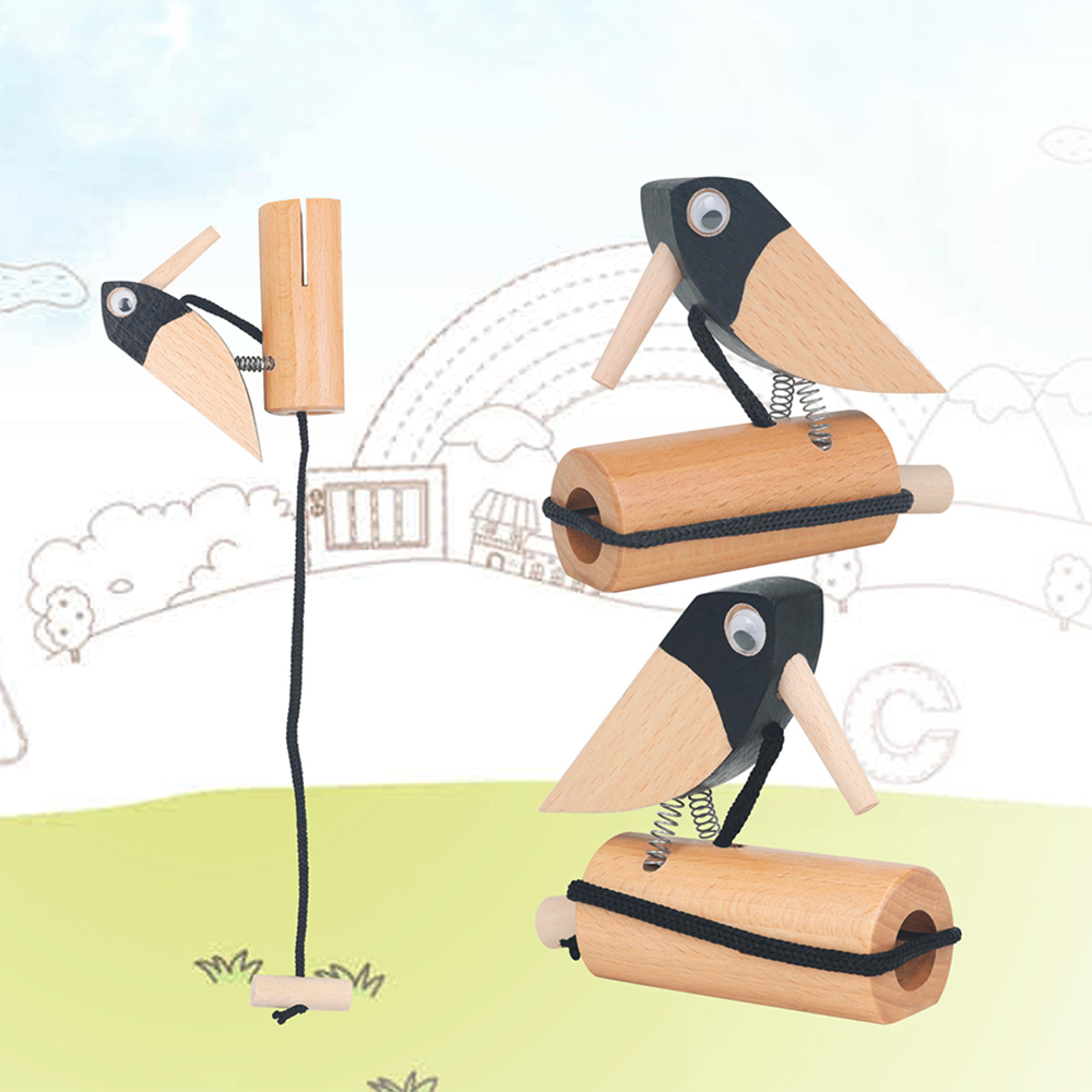 Wooden Woodpecker Percussion Toy Orff Musical Instrument For Kids 3