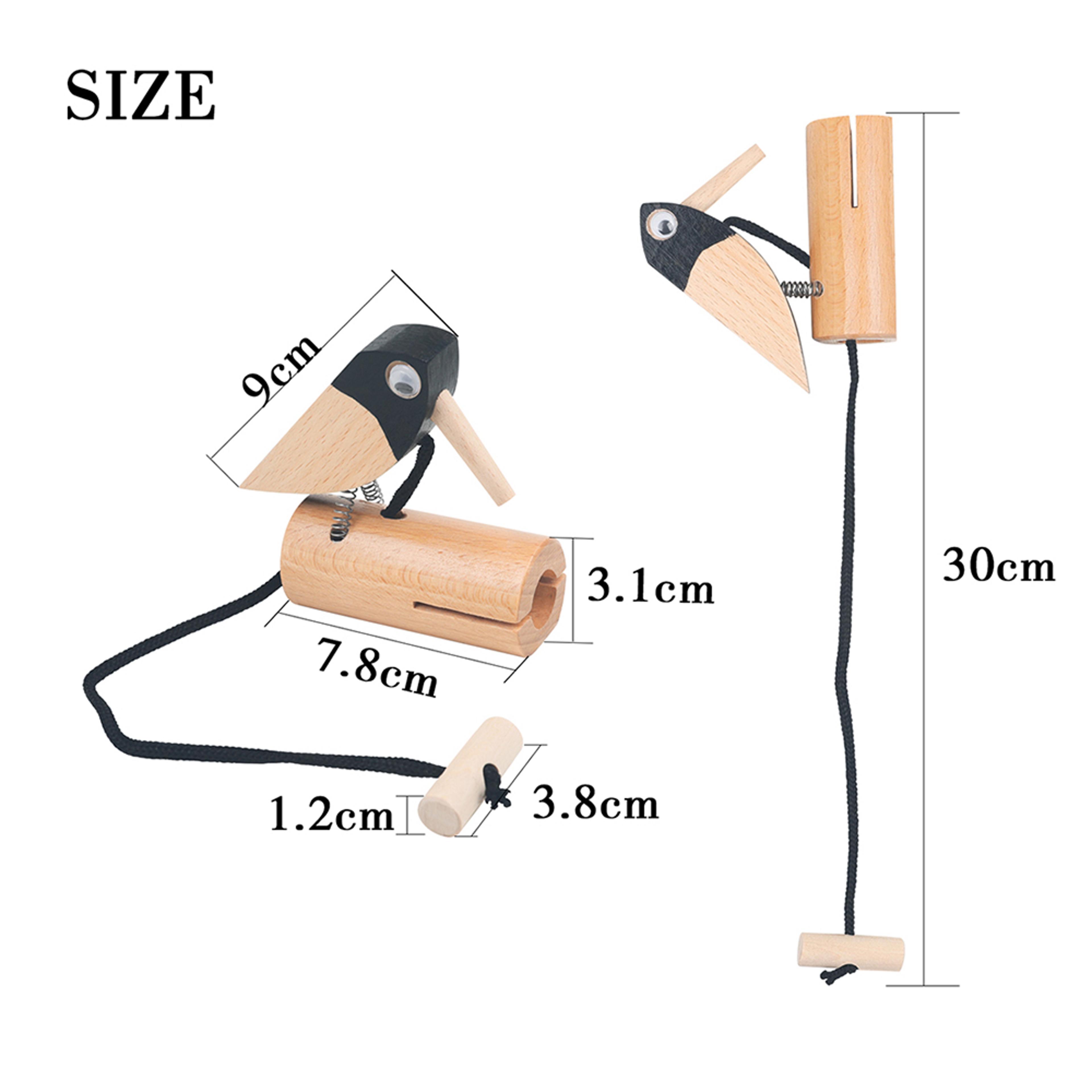 Wooden Woodpecker Percussion Toy Orff Musical Instrument For Kids 5
