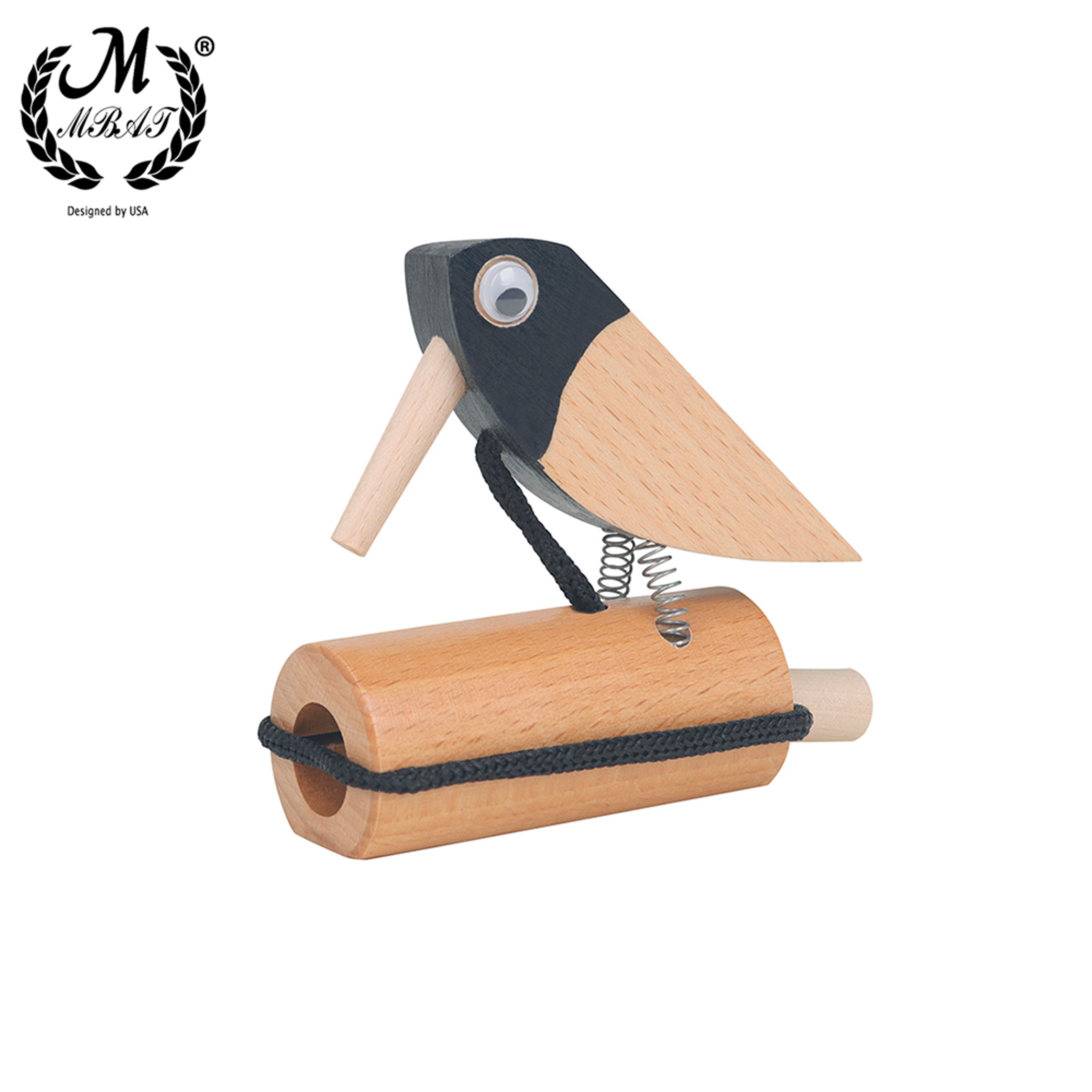 Wooden Woodpecker Percussion Toy Orff Musical Instrument For Kids 6