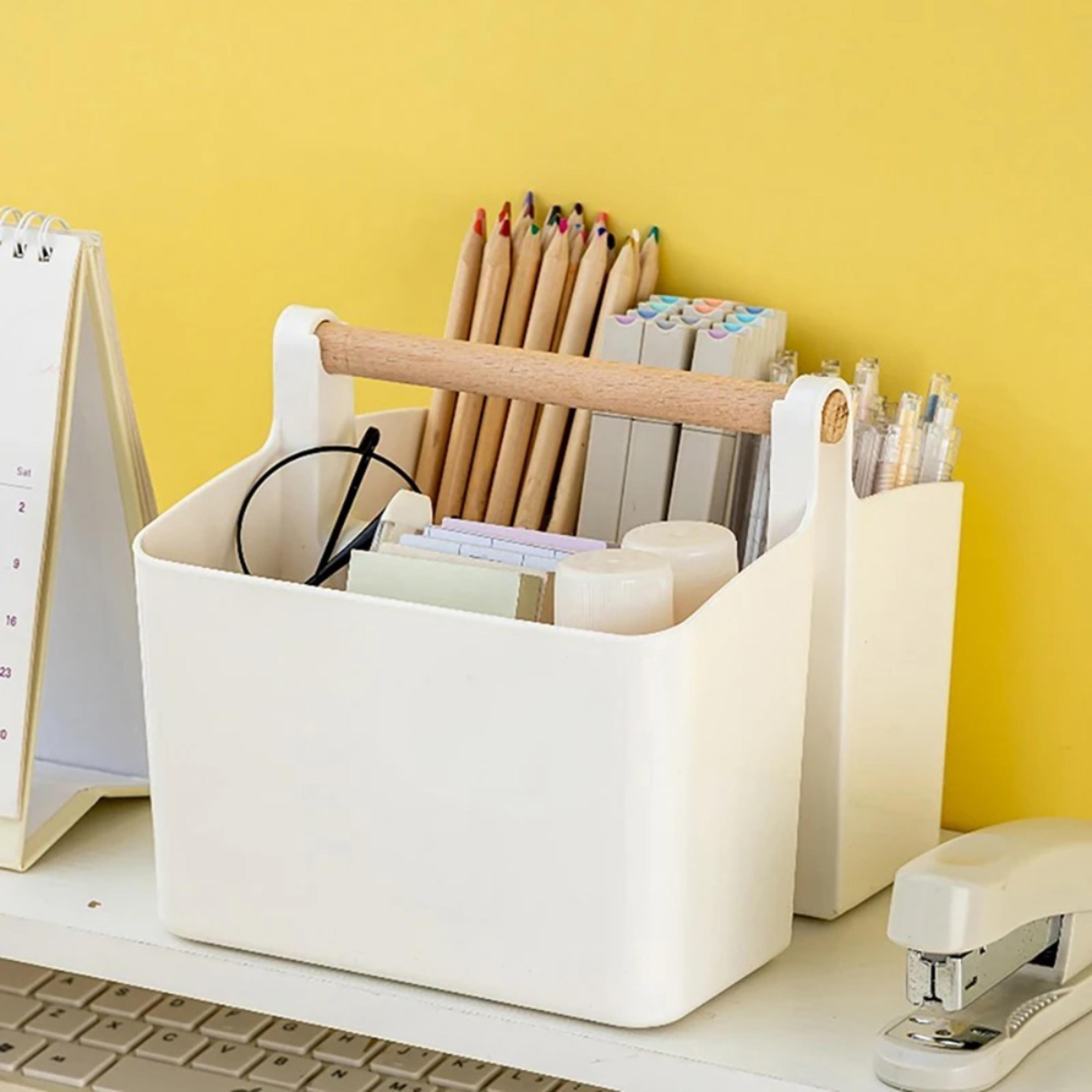 Multifunctional Desktop Organizer Large Capacity Pen Holder And Stationery Storage Box 4