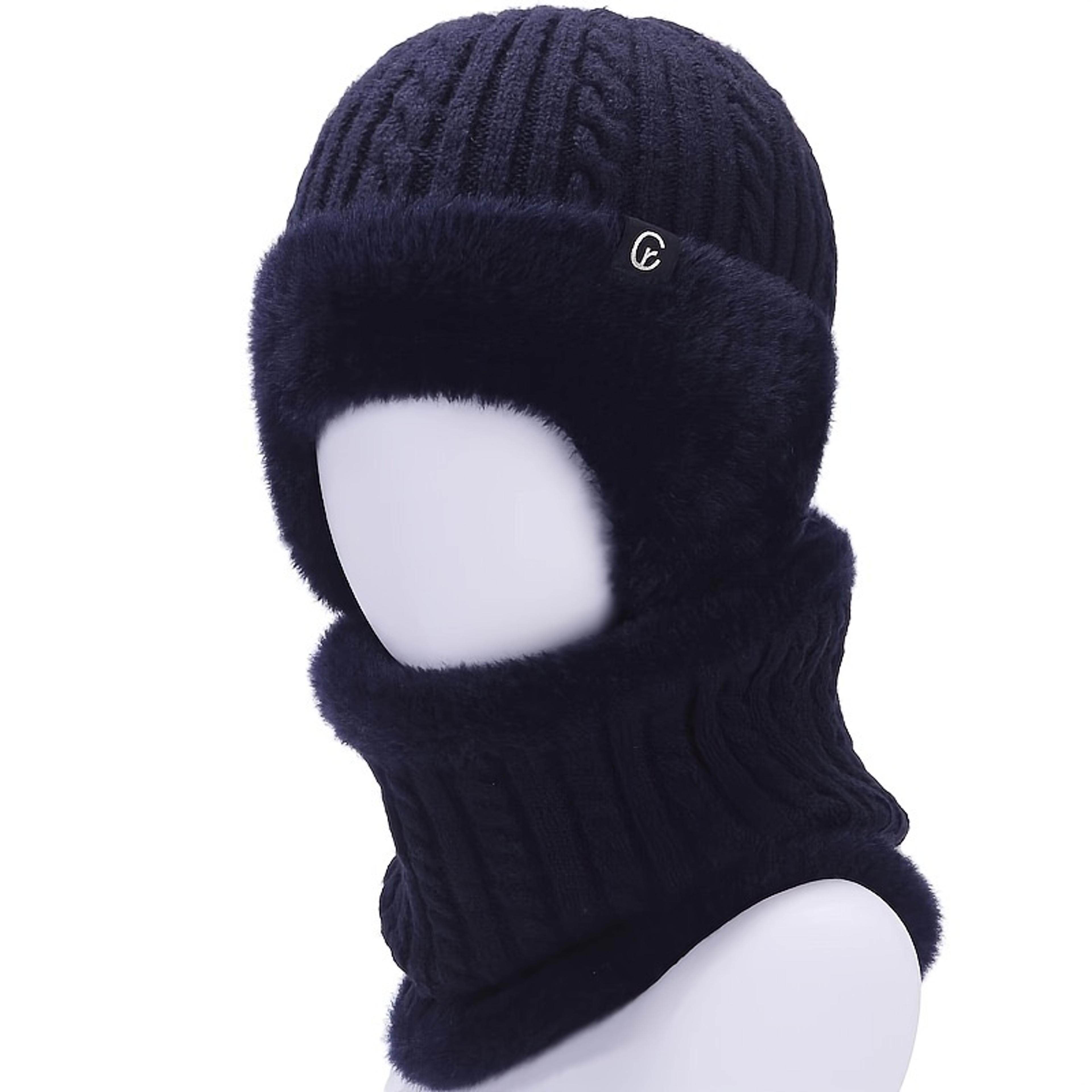 Warm Knitted Hat And Scarf Set For Men And Women With Ear Protection 6