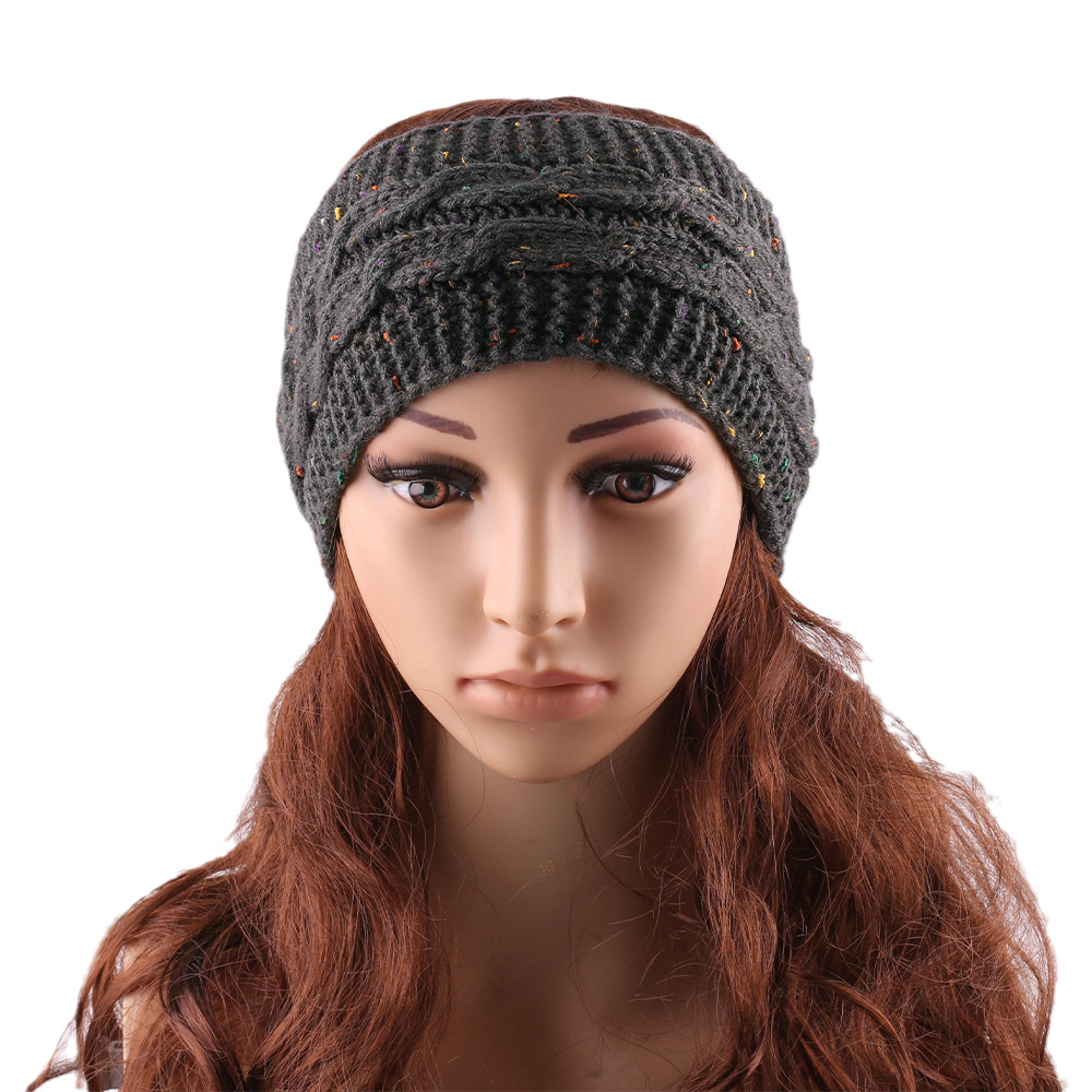 Knitted Winter Ear Warmer Headband Stretch Cold Weather Hair Accessory 3