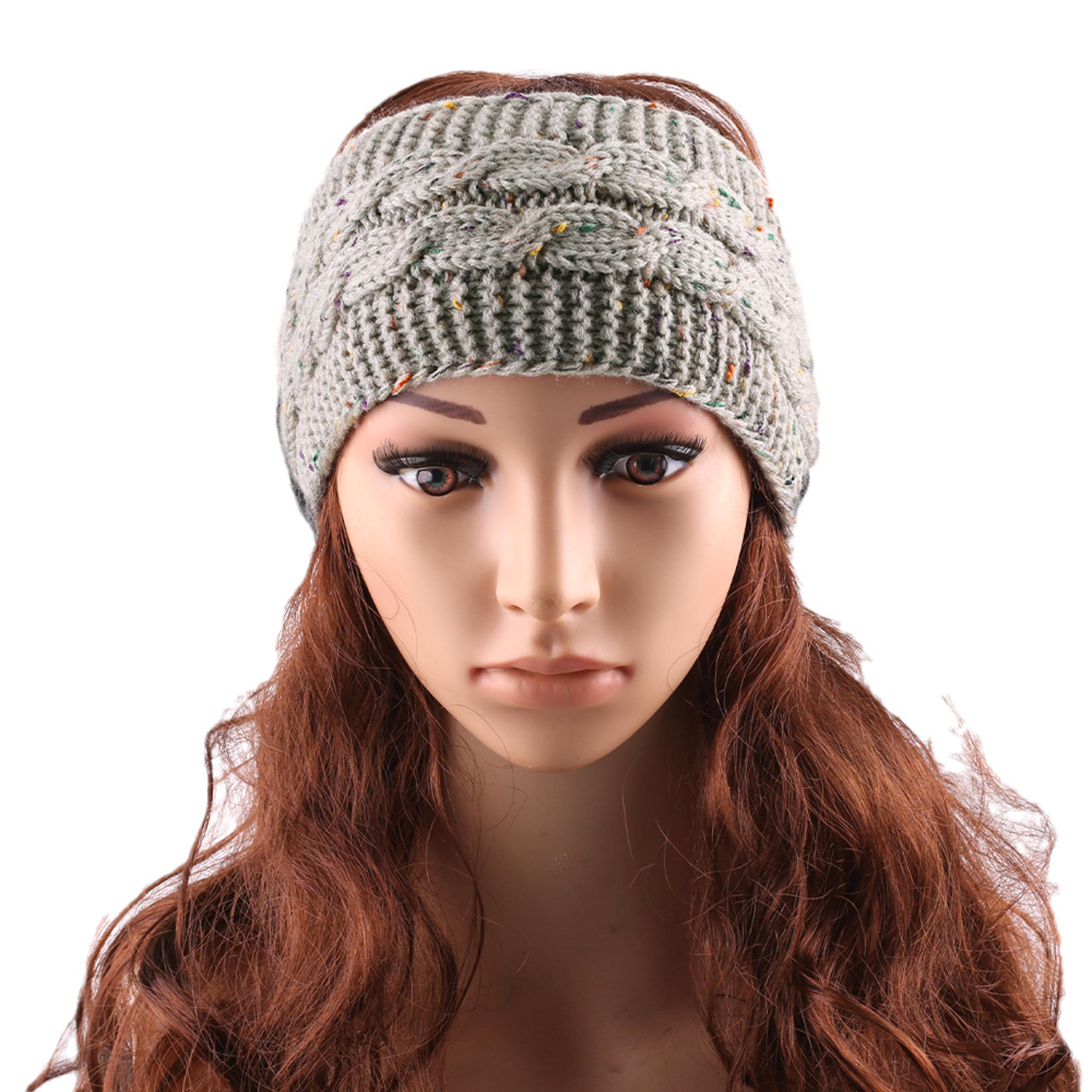 Knitted Winter Ear Warmer Headband Stretch Cold Weather Hair Accessory 12