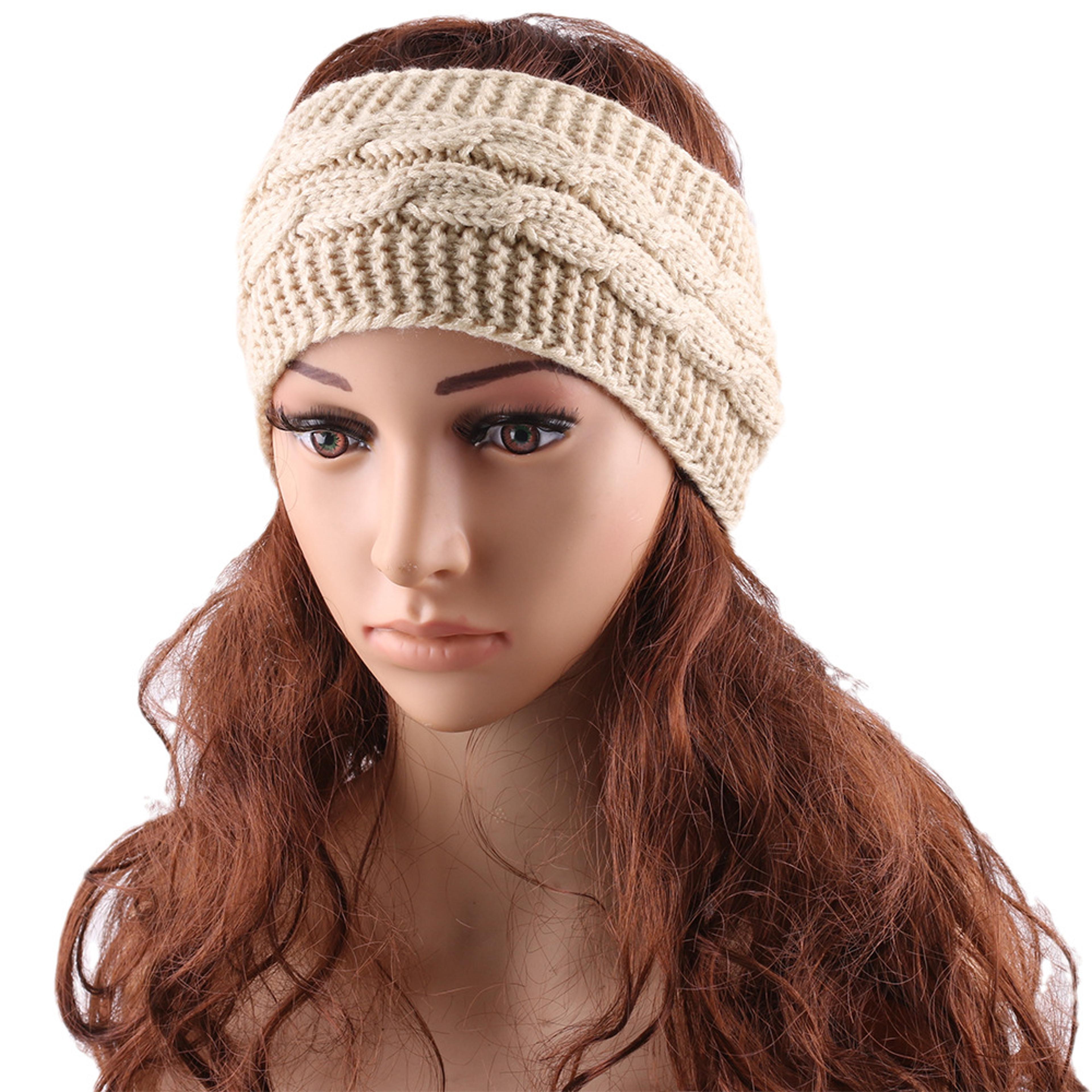 Knitted Winter Ear Warmer Headband Stretch Cold Weather Hair Accessory 15