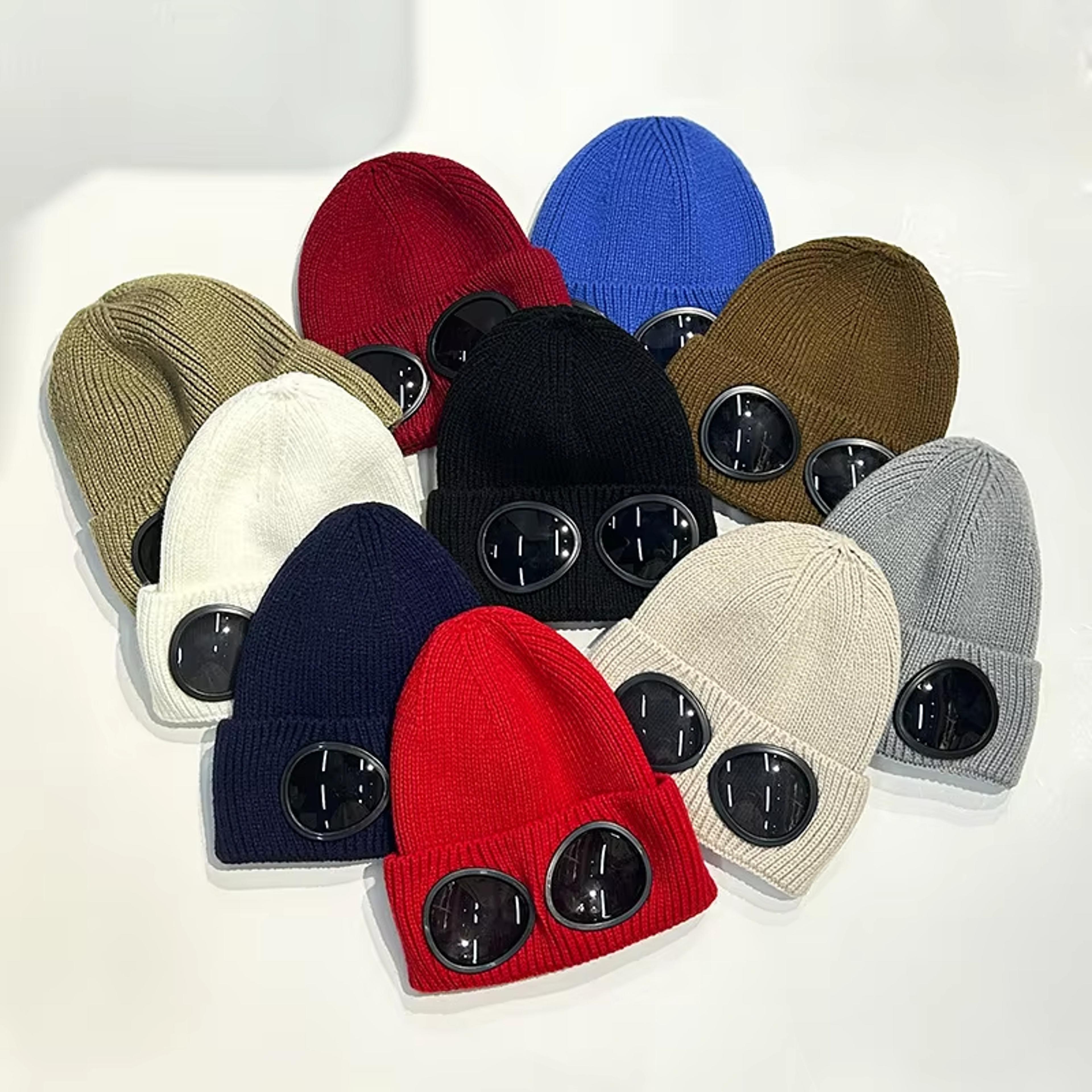 Winter Warm Knitted Beanie With Glasses Windproof Unisex Ear Protection Hat 4