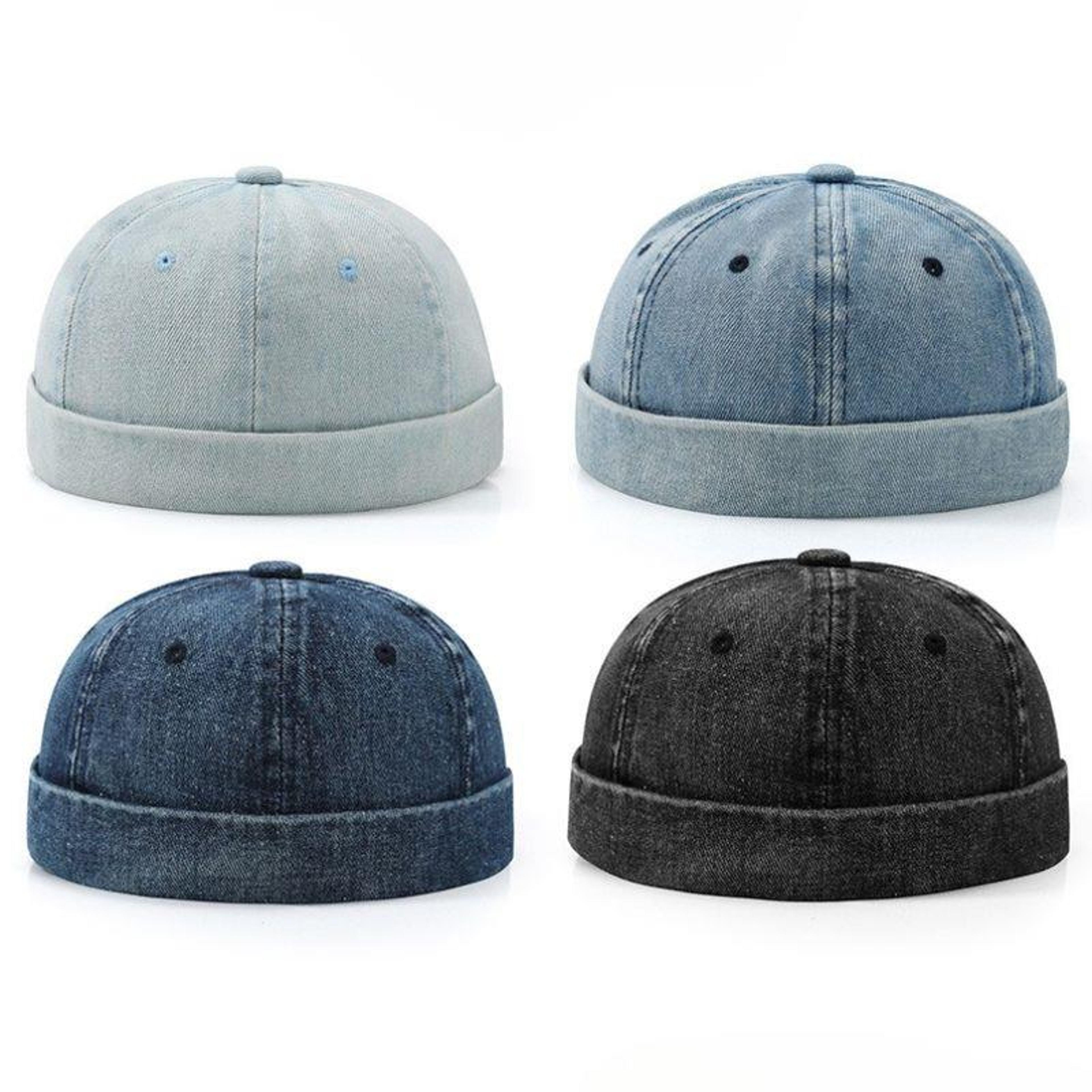 Adjustable Denim Docker Cap Brimless Sailor Hat For Men And Women 1