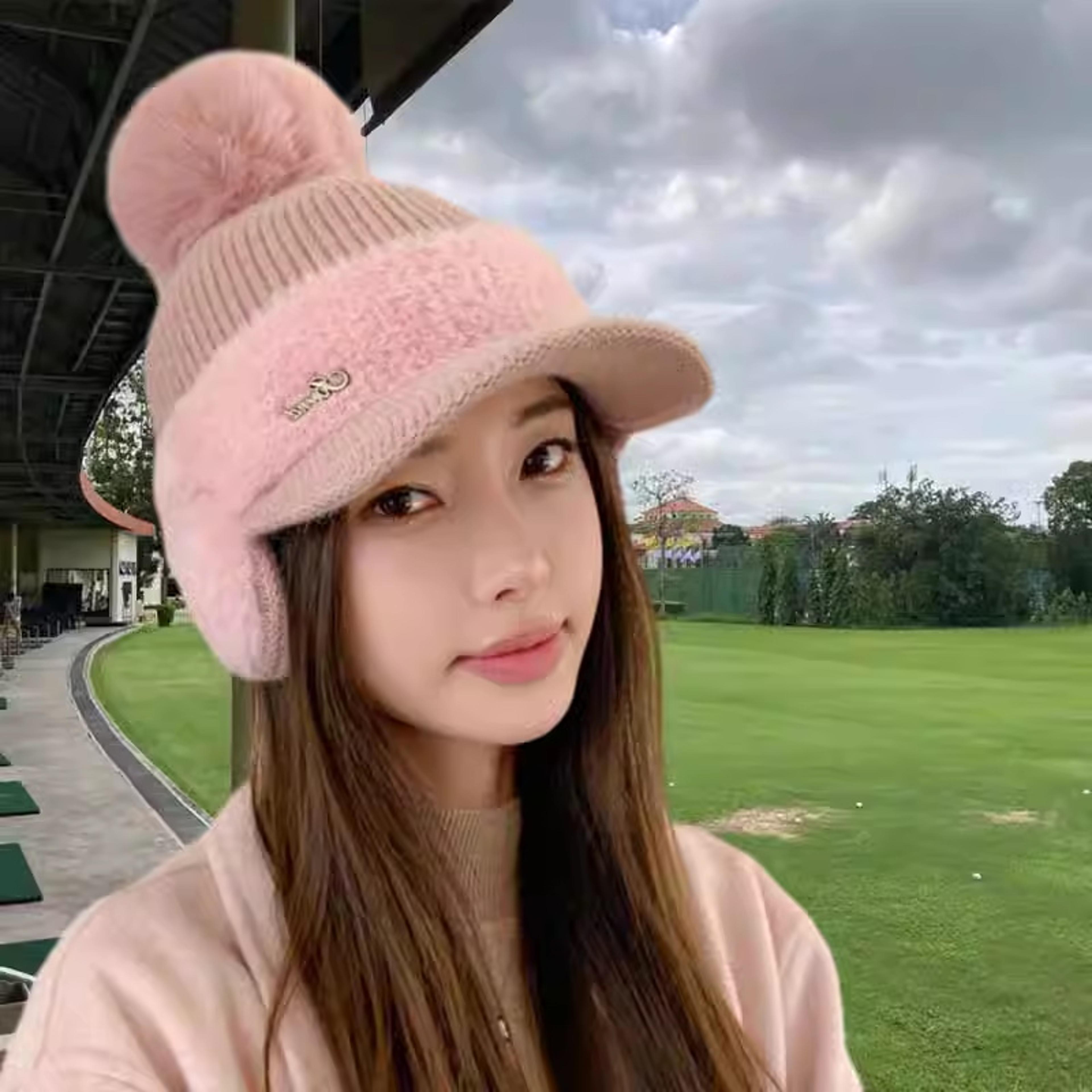 Womens Winter Hat Warm Ponytail Beanie Ear Flap Knit Visor Cap 15