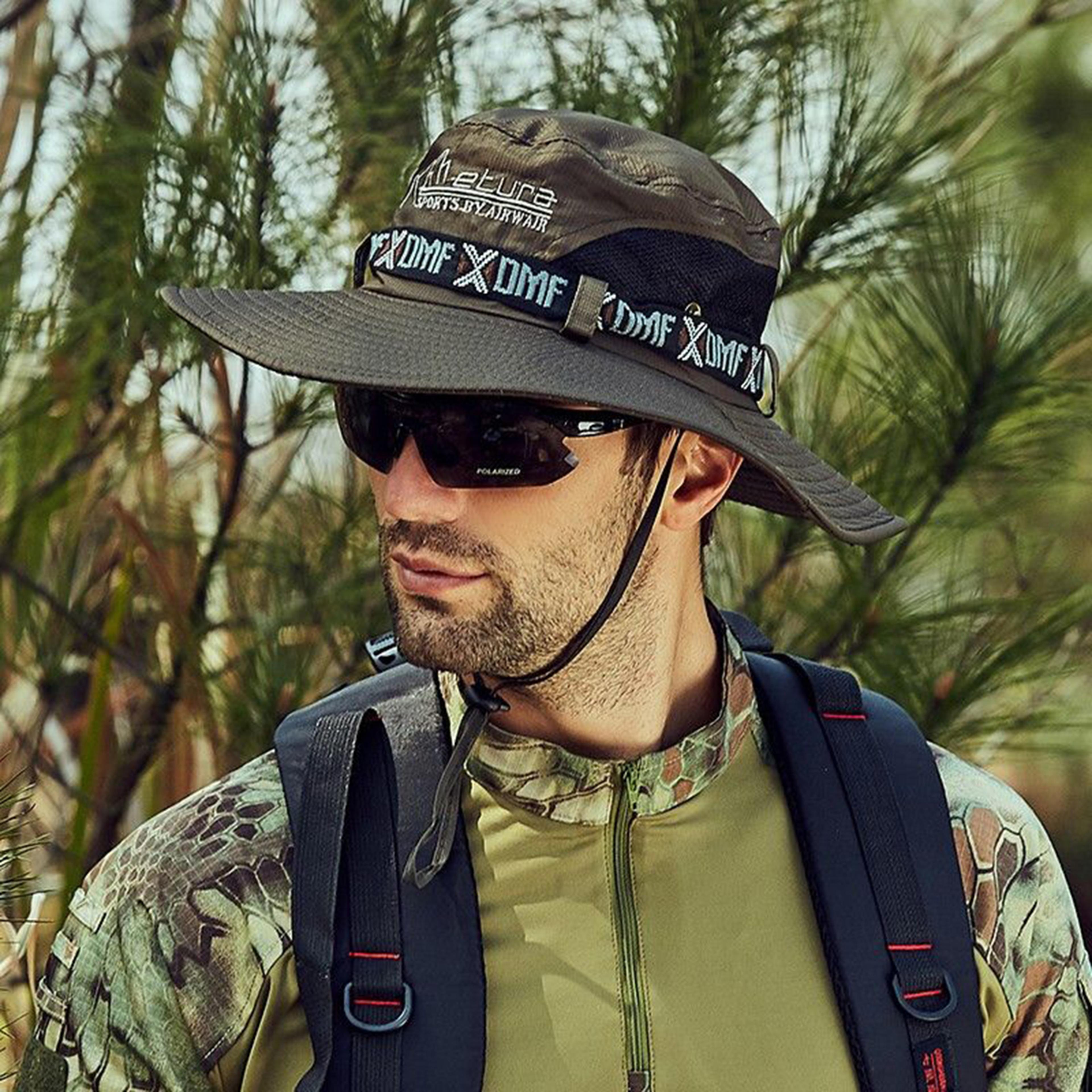 Wide Brim Fishing Hat For Men Outdoor Sun Hat For Travel Hiking And Camping 2
