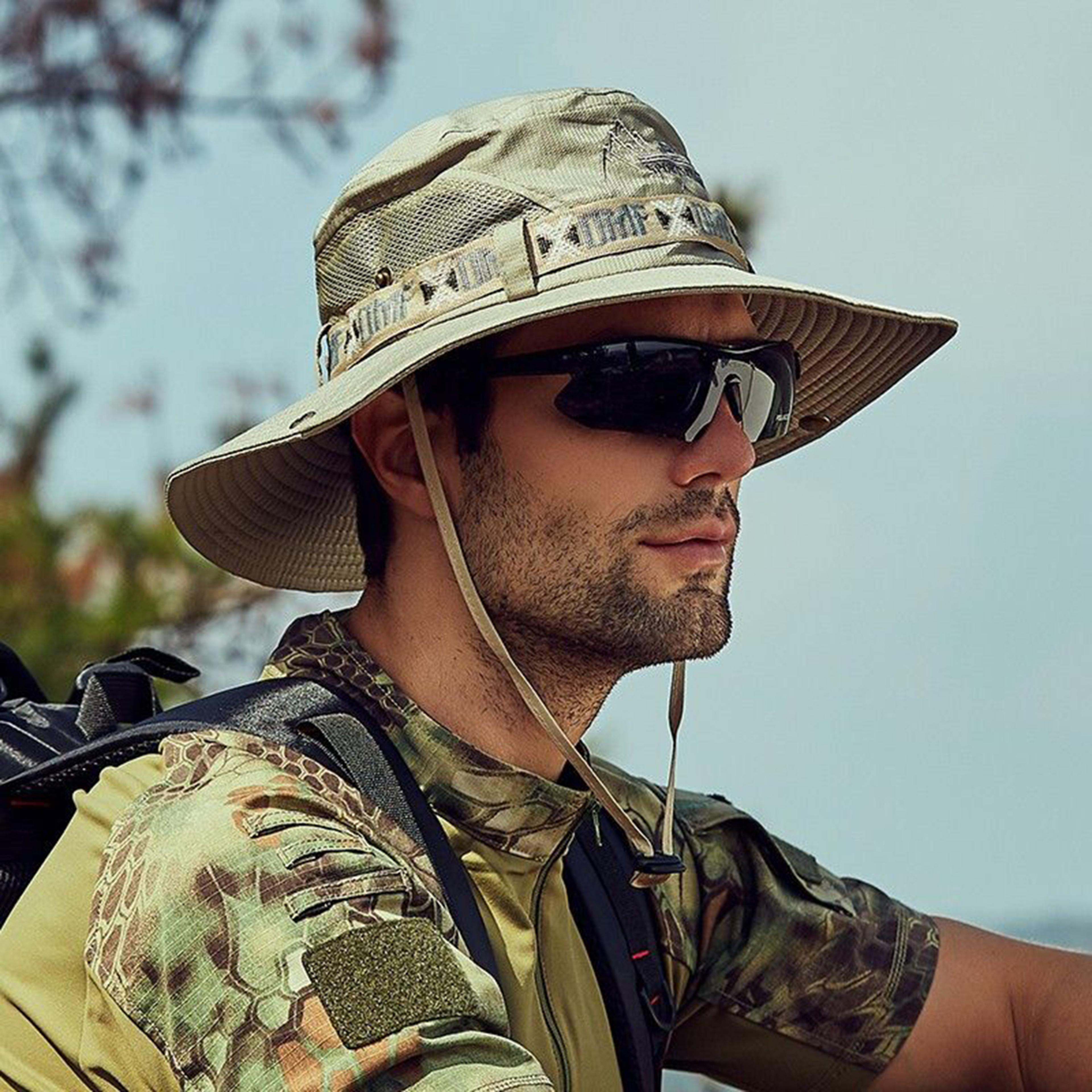 Wide Brim Fishing Hat For Men Outdoor Sun Hat For Travel Hiking And Camping 4