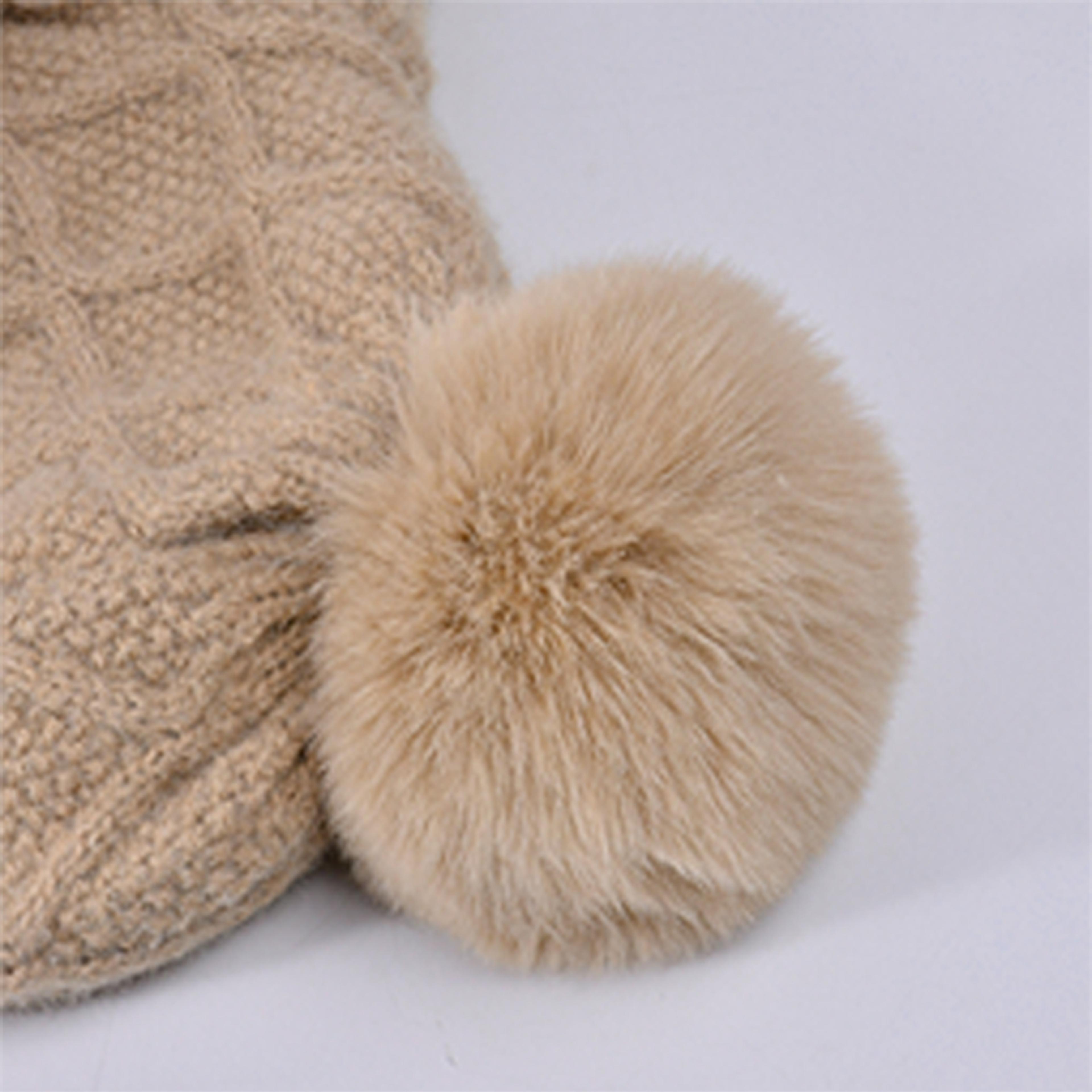 Women Winter Knit Balaclava Hood Scarf Warm Ear Protection Face Cover 4