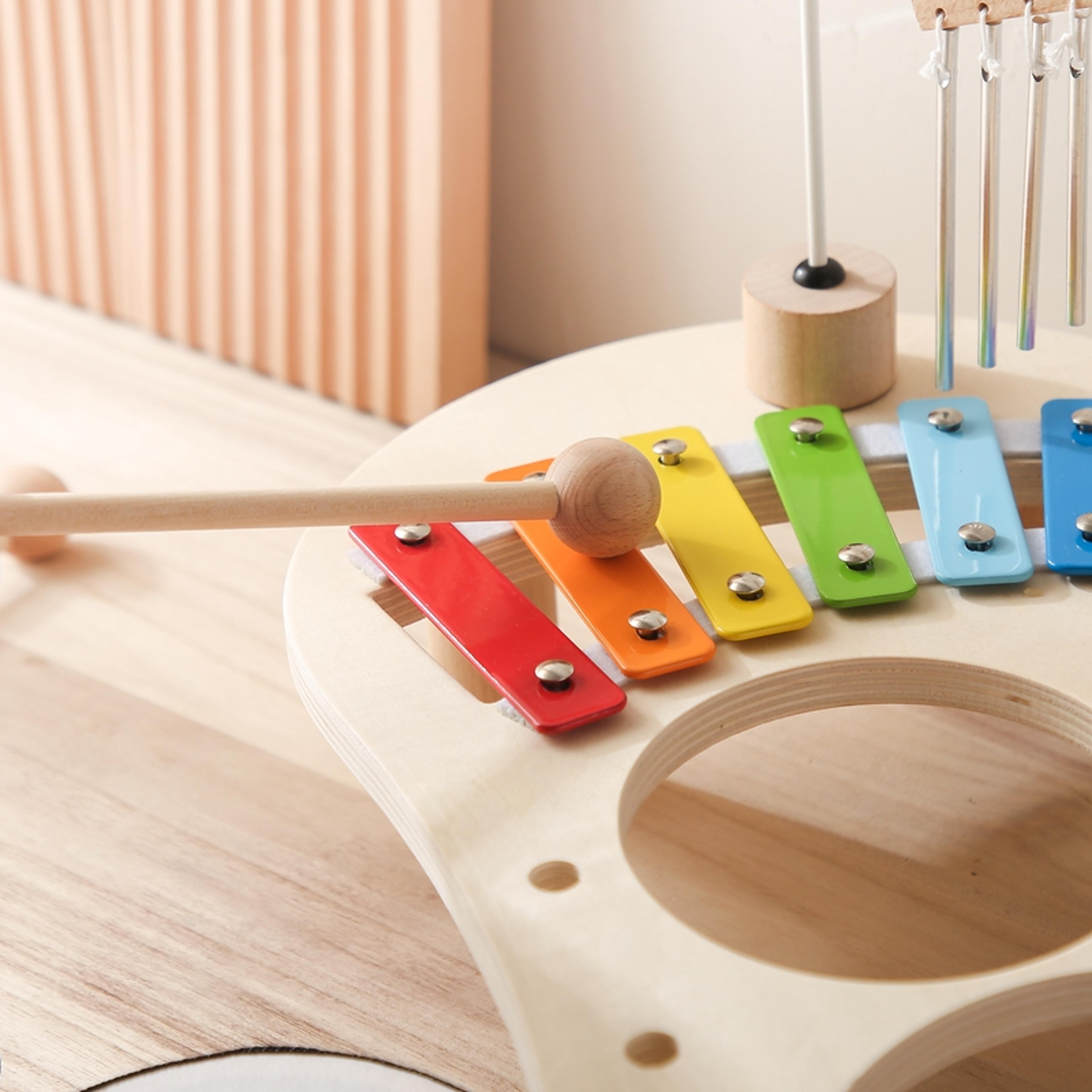 Wooden Montessori Musical Toy Xylophone And Aeolian Bells For Kids 5