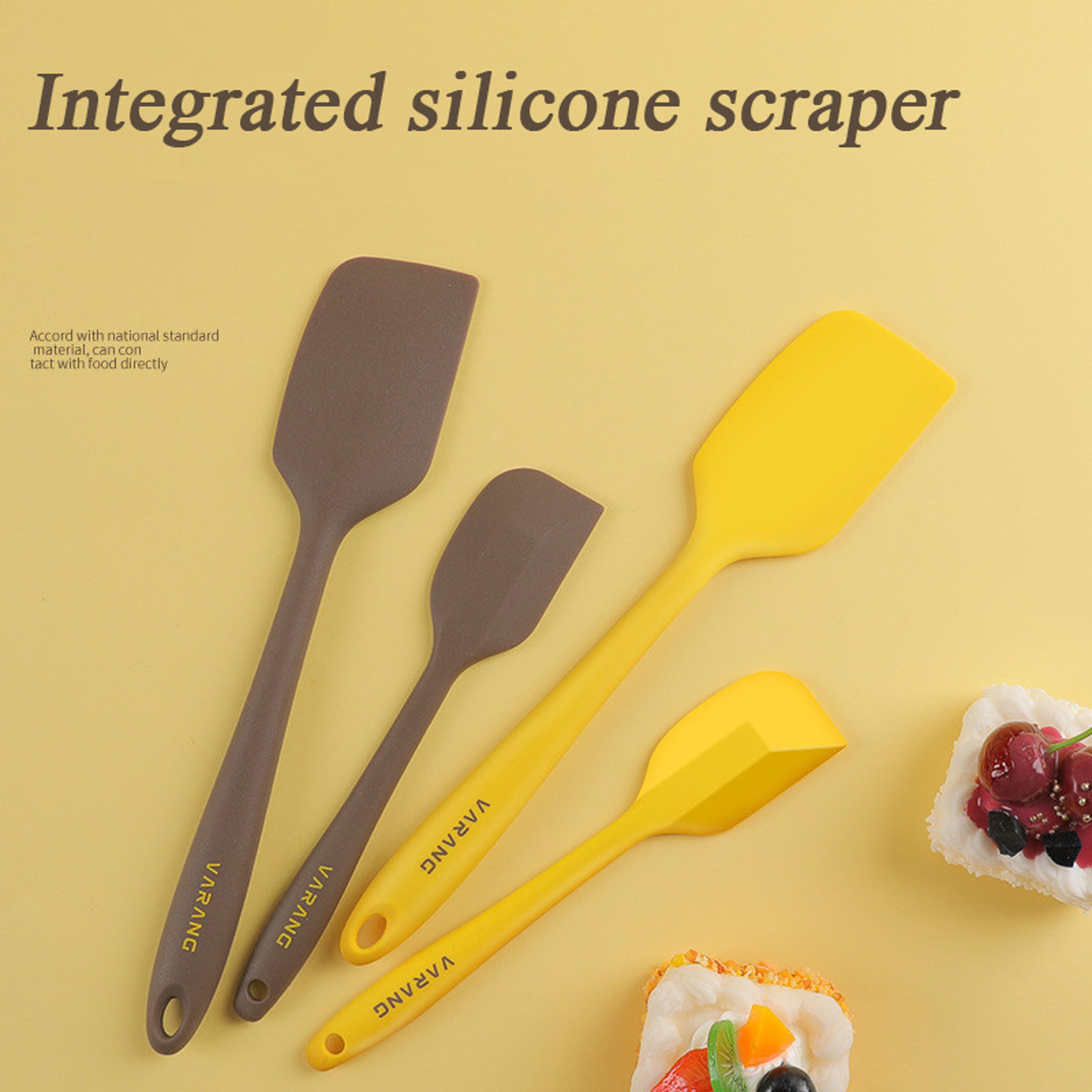 2 Piece Silicone Spatula Set Heat Resistant Cream Scrapers For Baking And Mixing 2