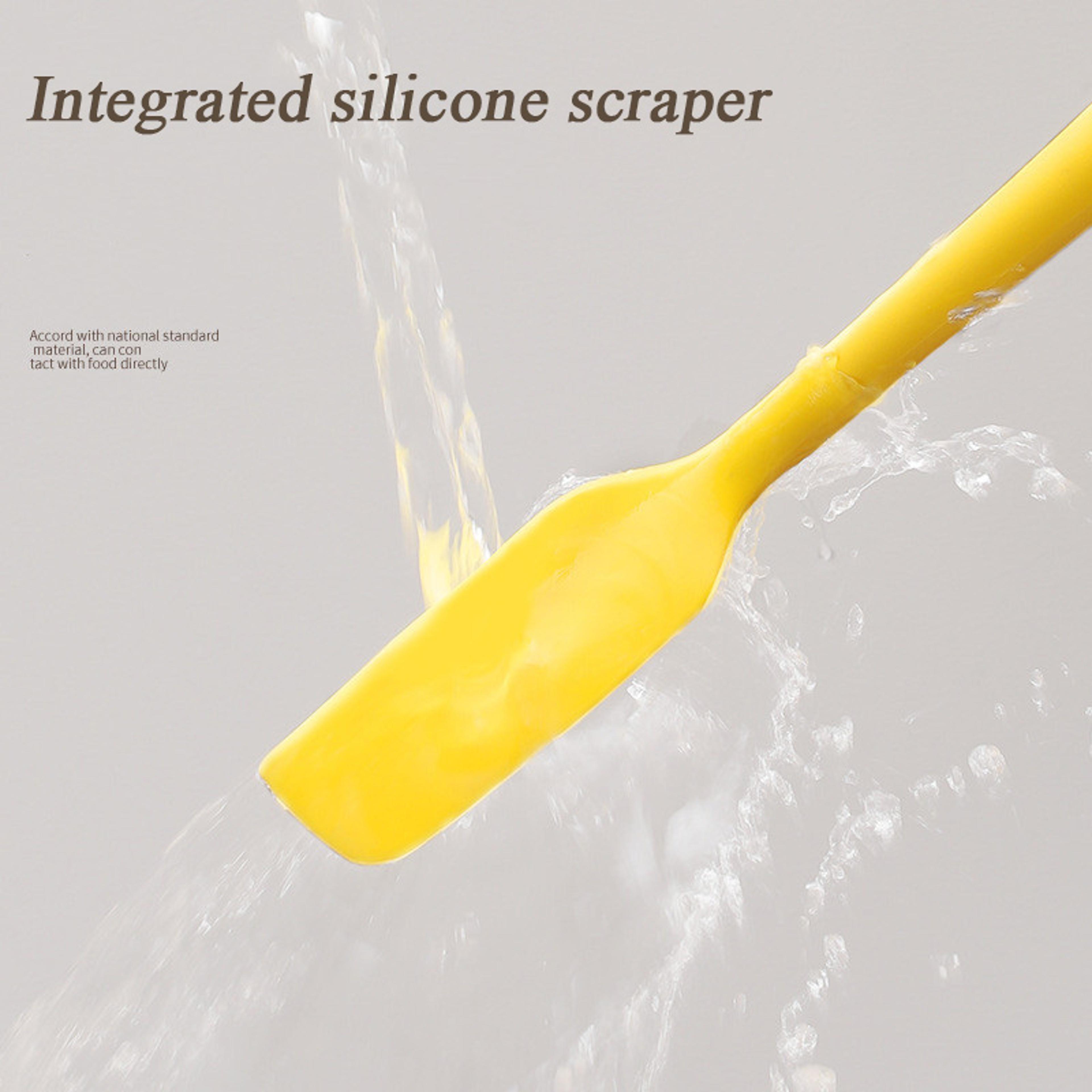 2 Piece Silicone Spatula Set Heat Resistant Cream Scrapers For Baking And Mixing 4