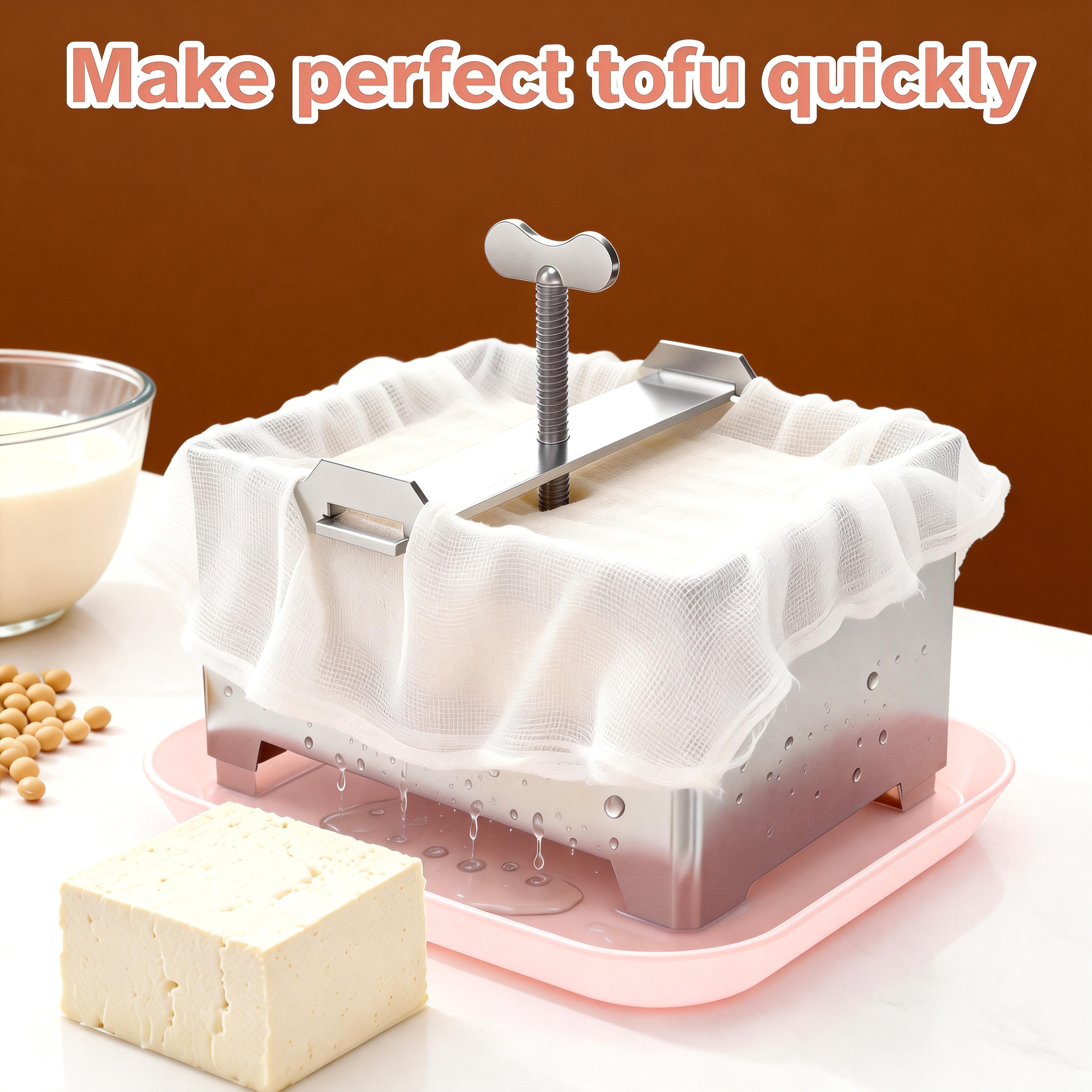 Stainless Steel Tofu Press Kit Adjustable Tofu Maker With Drip Tray 1