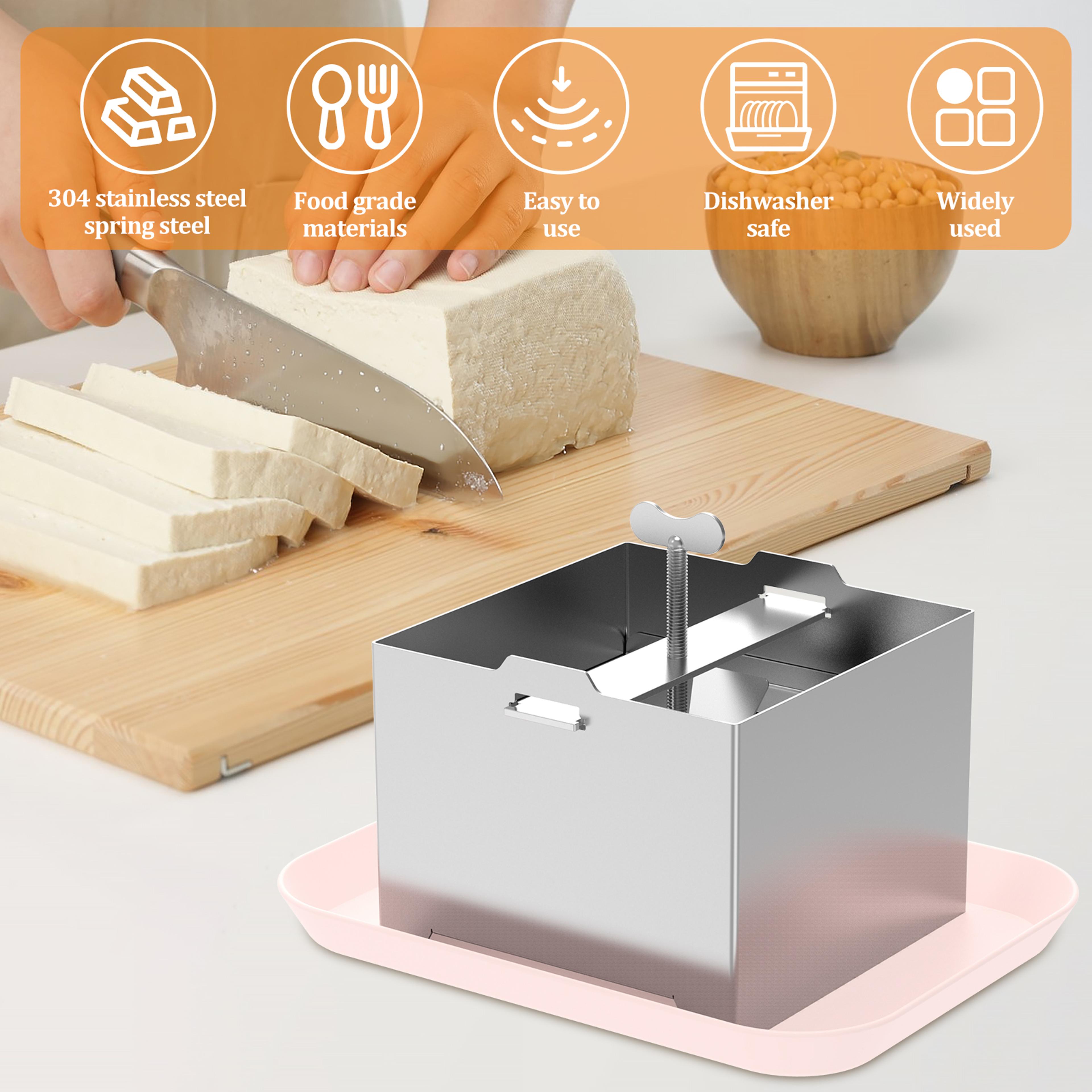 Stainless Steel Tofu Press Kit Adjustable Tofu Maker With Drip Tray 3