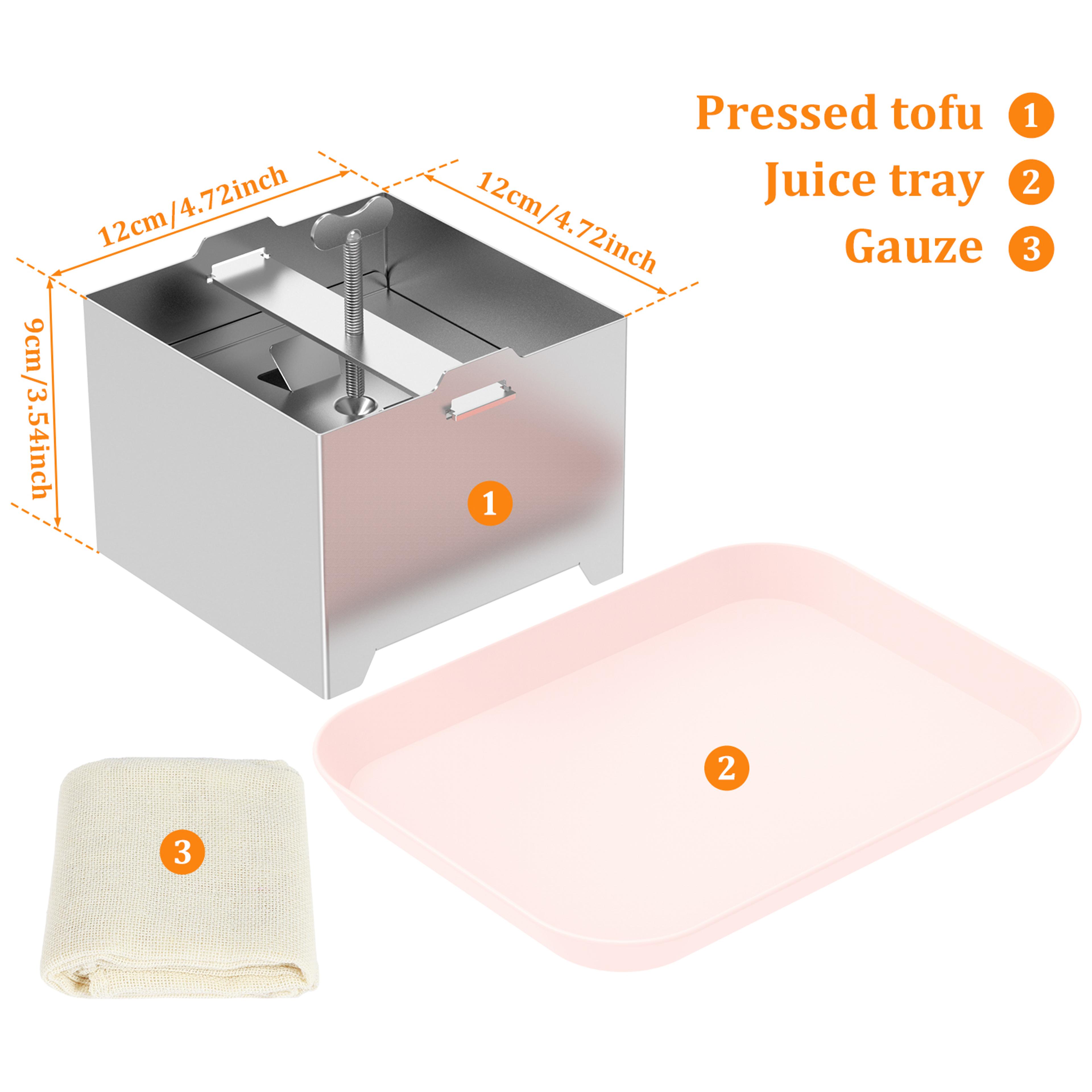 Stainless Steel Tofu Press Kit Adjustable Tofu Maker With Drip Tray 6