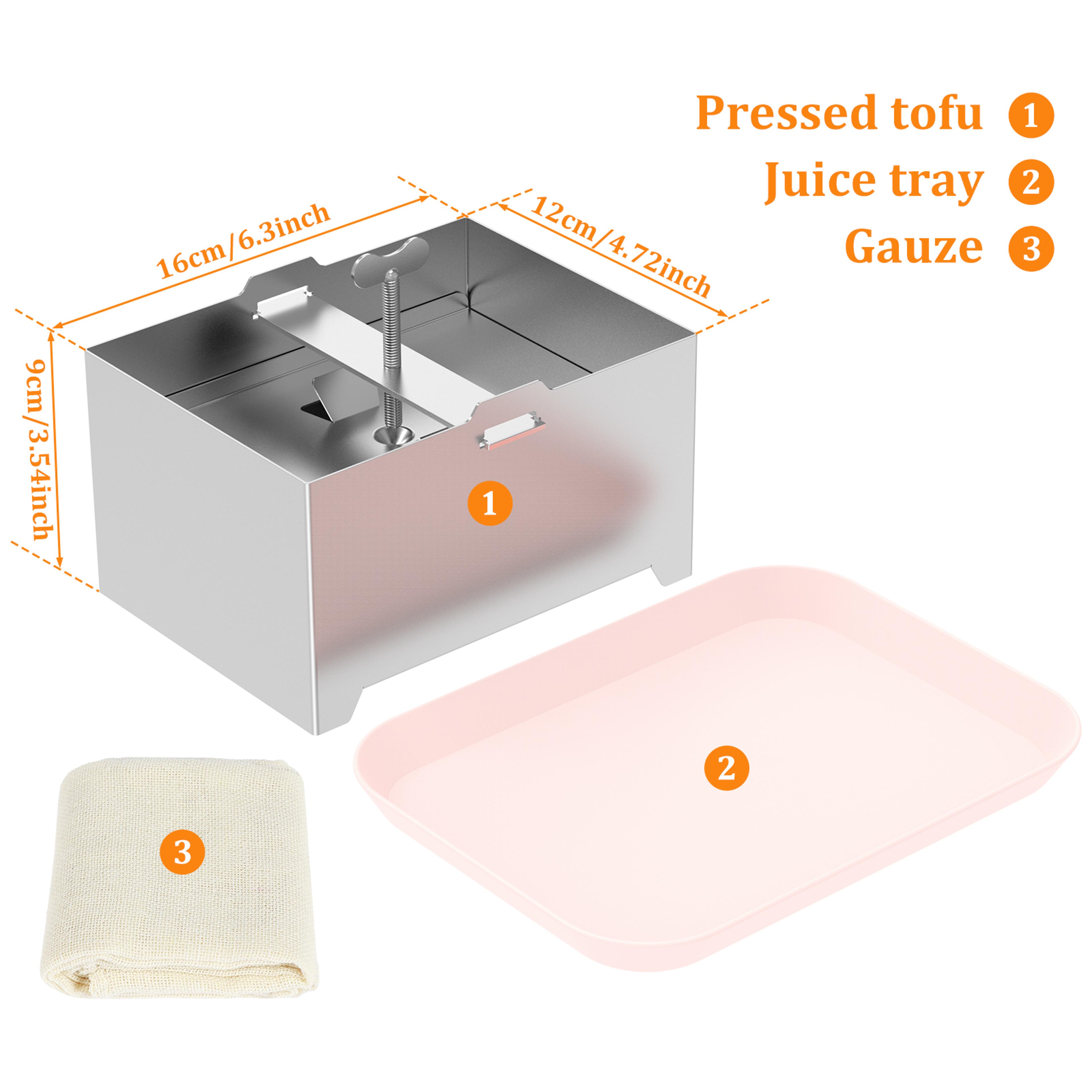 Stainless Steel Tofu Press Kit Adjustable Tofu Maker With Drip Tray 7