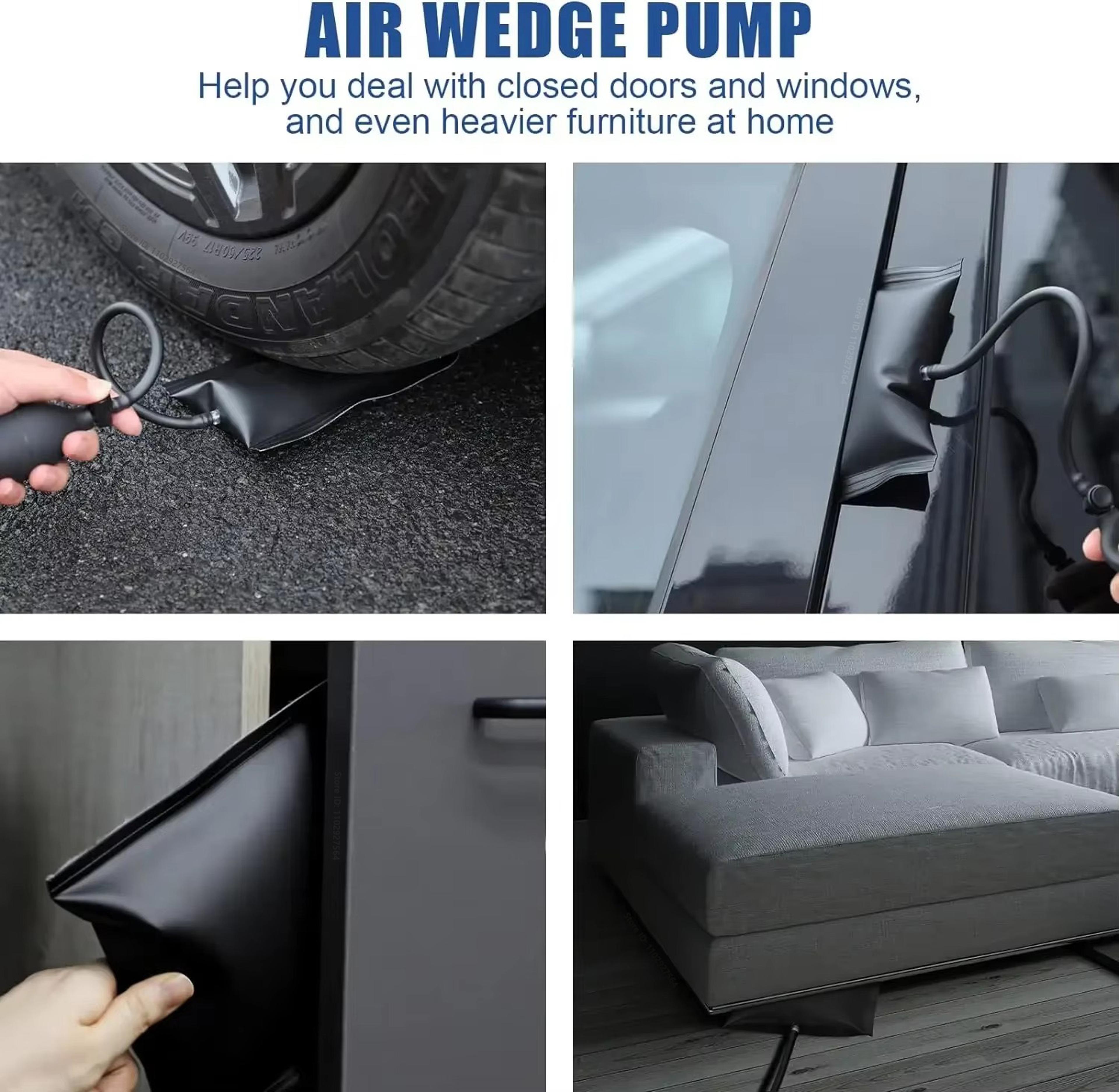 Car Door Tool Kit With Air Wedge Pump Long Reach Grabber And Trim Removal Tools 5