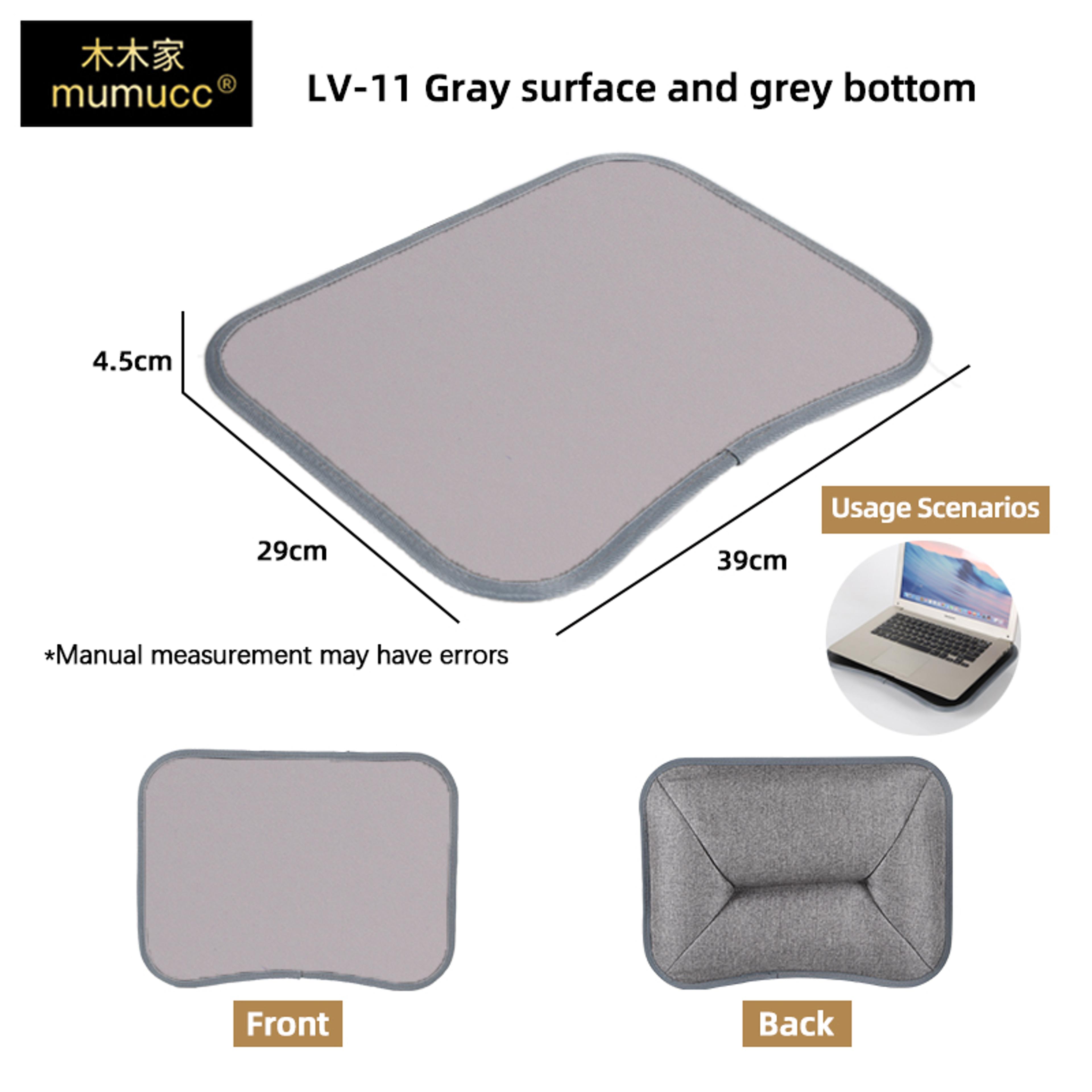 Portable Cushioned Laptop Lap Desk With Hard Mouse Pad And Wood Tray 7