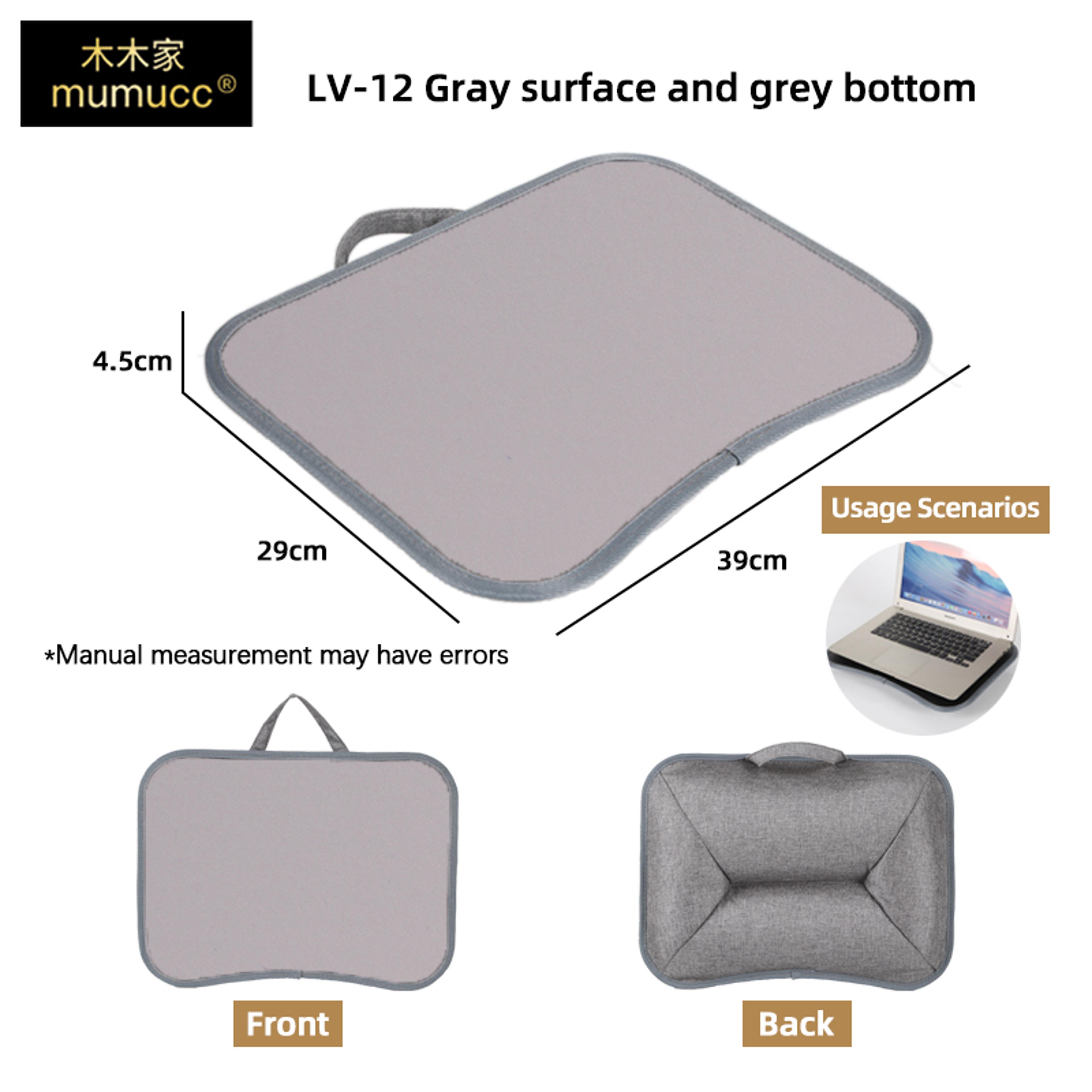 Portable Cushioned Laptop Lap Desk With Hard Mouse Pad And Wood Tray 9
