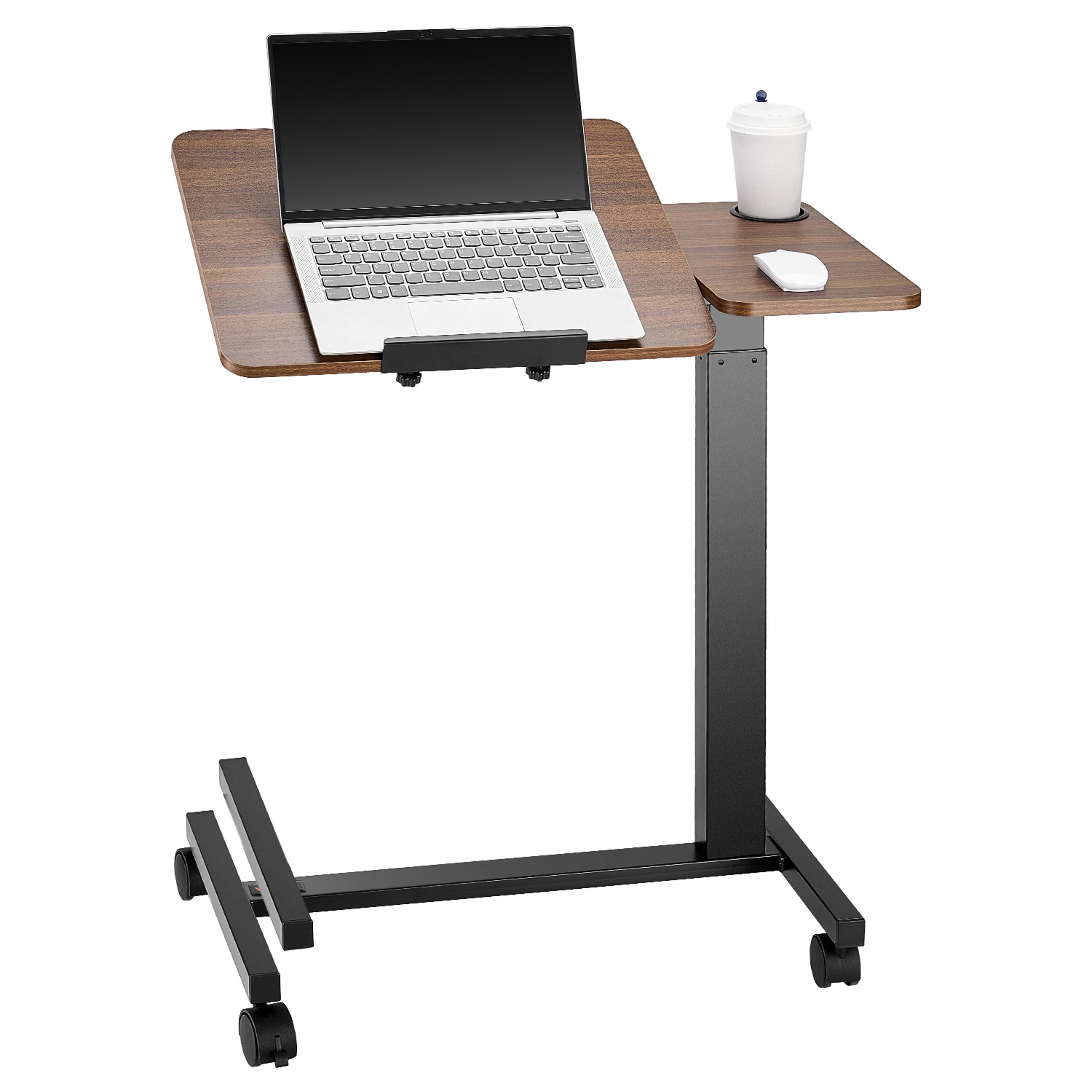 adjustable overbed table with wheels height and angle adjustable laptop desk