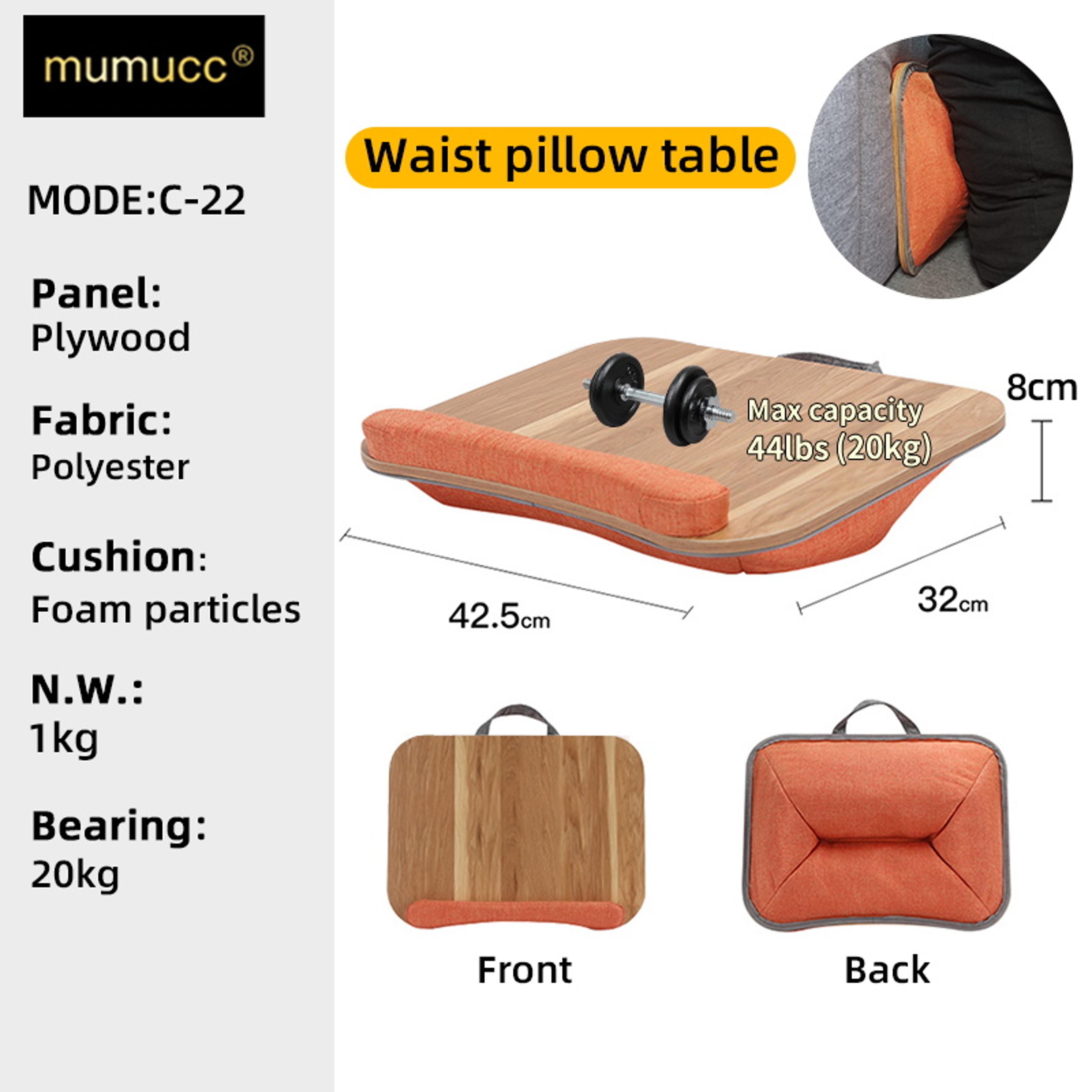 Portable Cushioned Laptop Lap Desk With Device Slots For Bed Sofa Study And Work 9