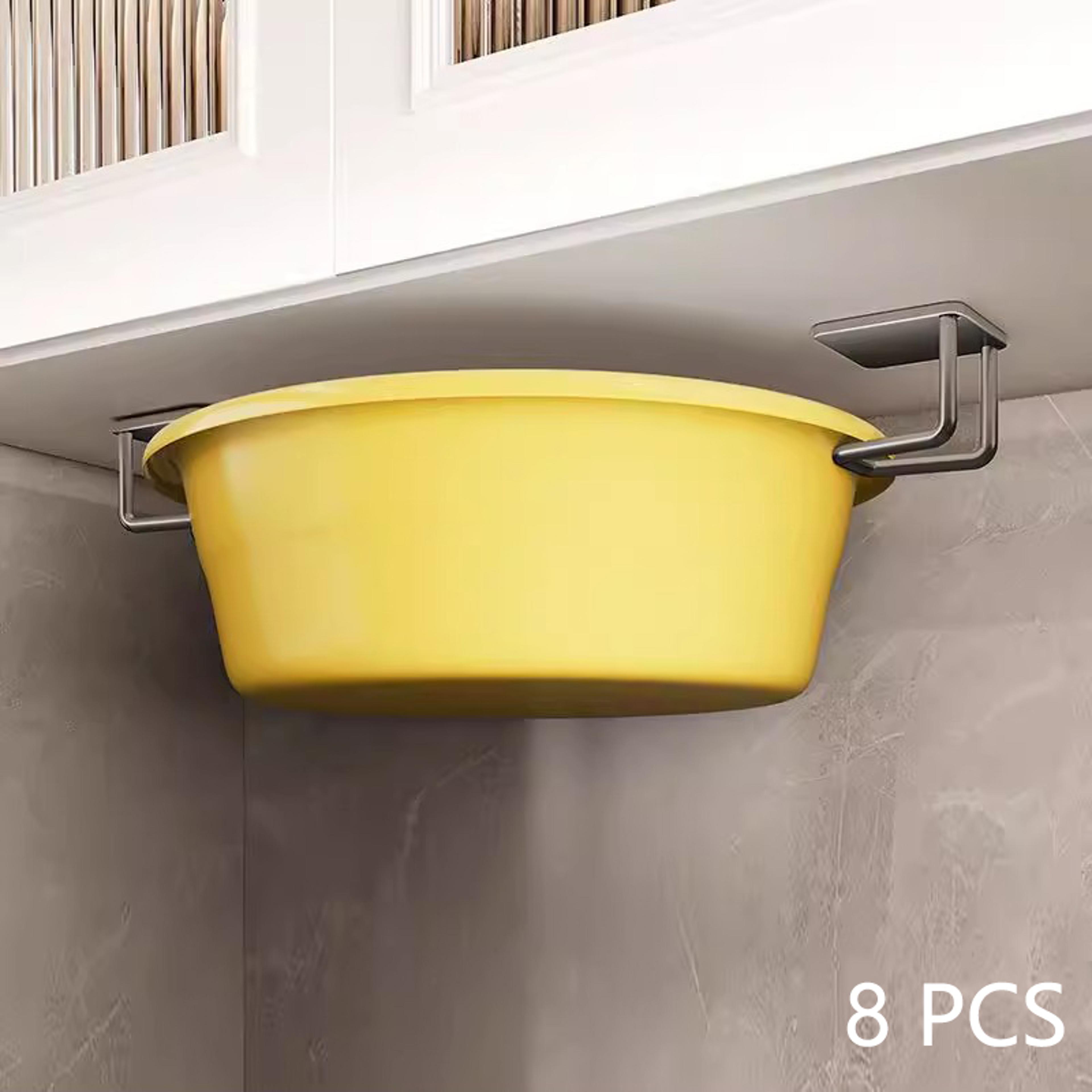YM Wall Mounted Pot Lid Rack No Drill Cutting Board Organizer 10