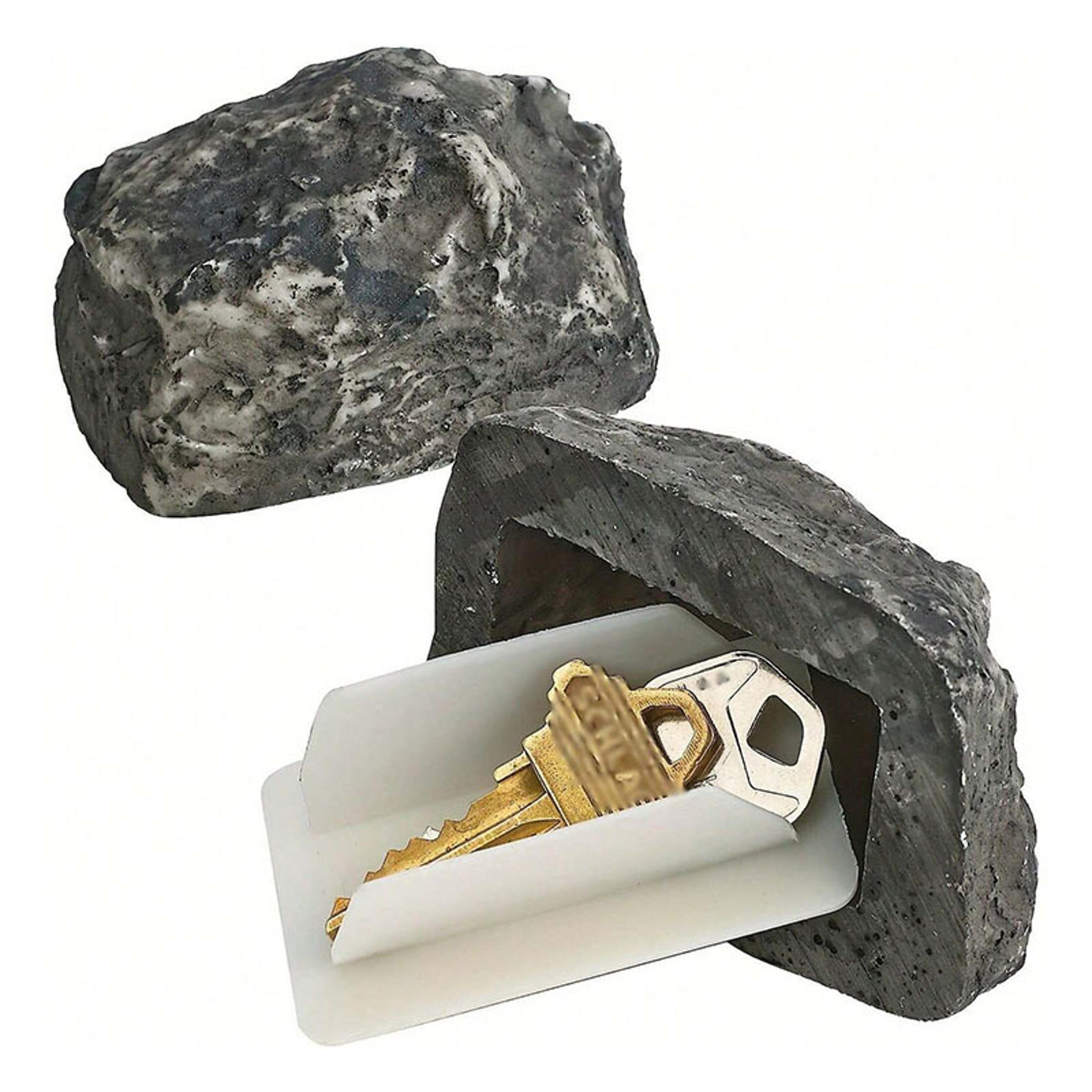 outdoor fake rock key hider for hidden spare key storage