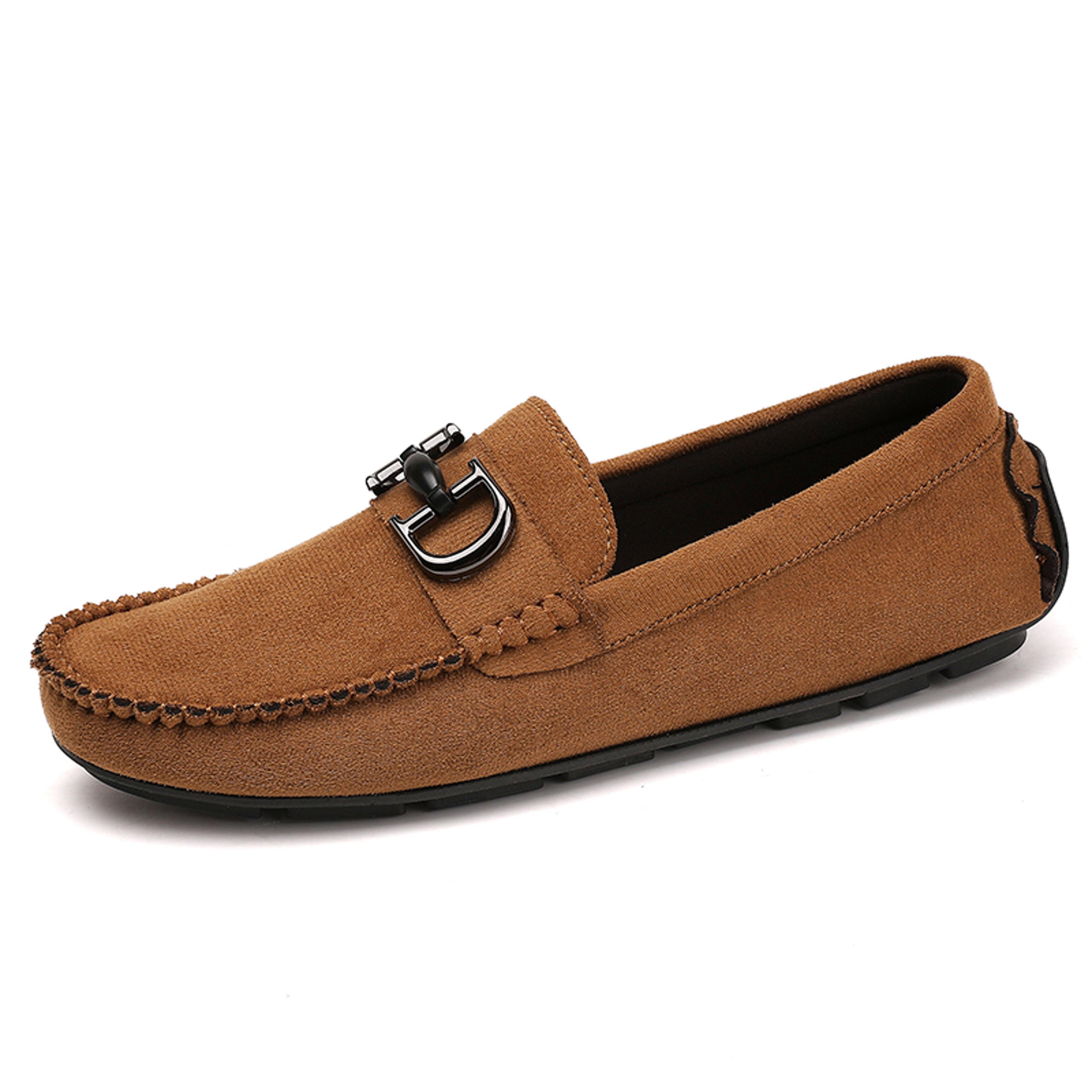 men's corduroy slip-on loafers with rubber sole