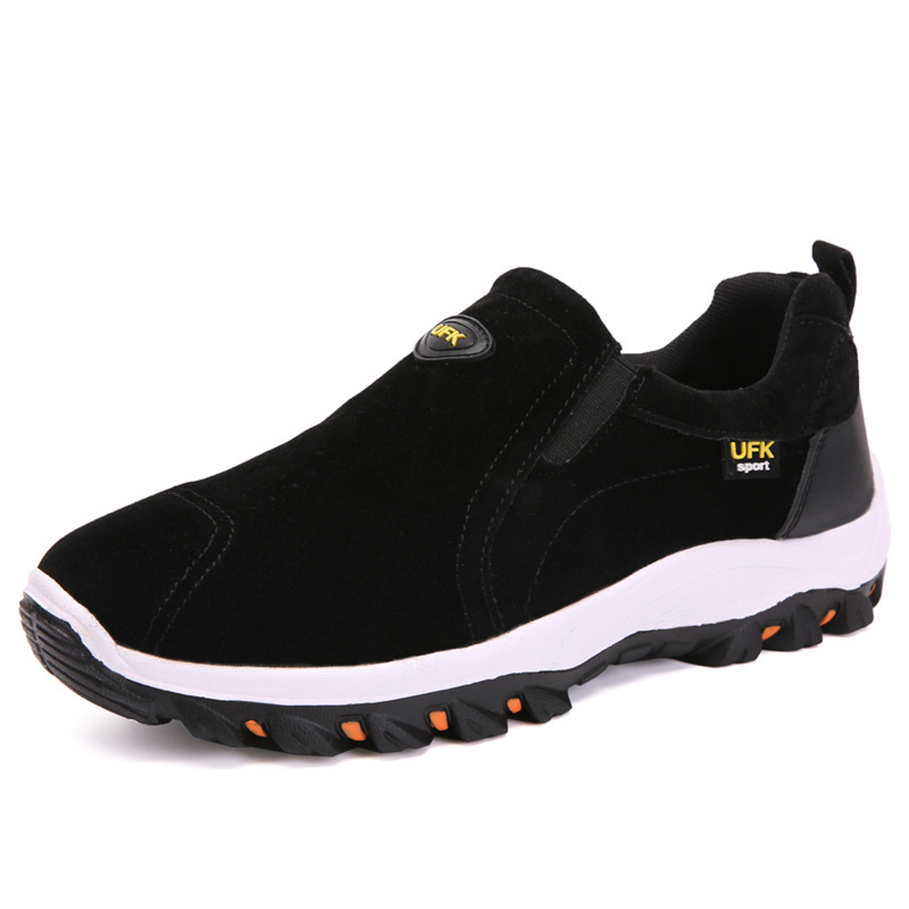 mens casual slip-on walking shoes with synthetic upper and flat heel