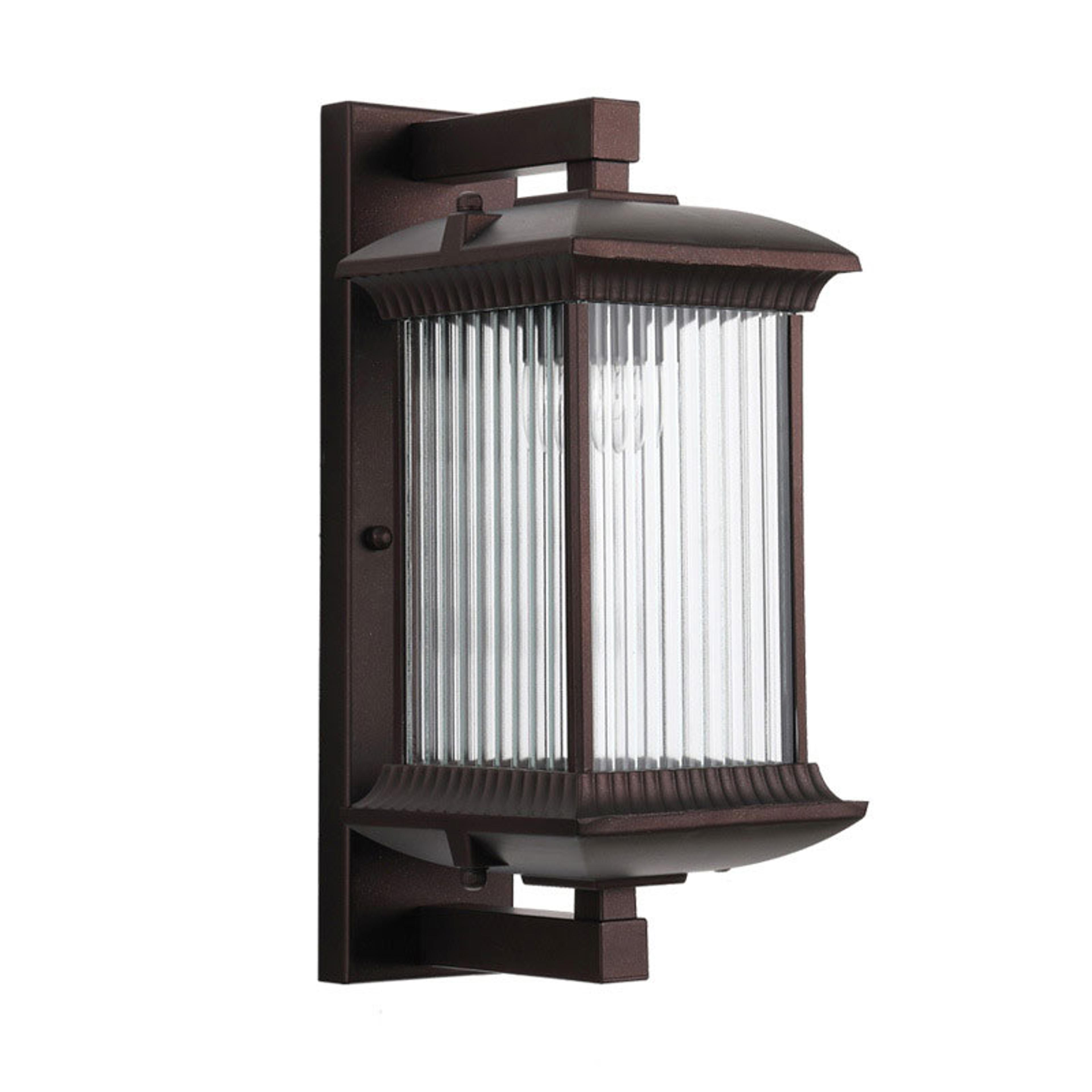 modern outdoor wall lamp with aluminum body and borosilicate glass e27 base