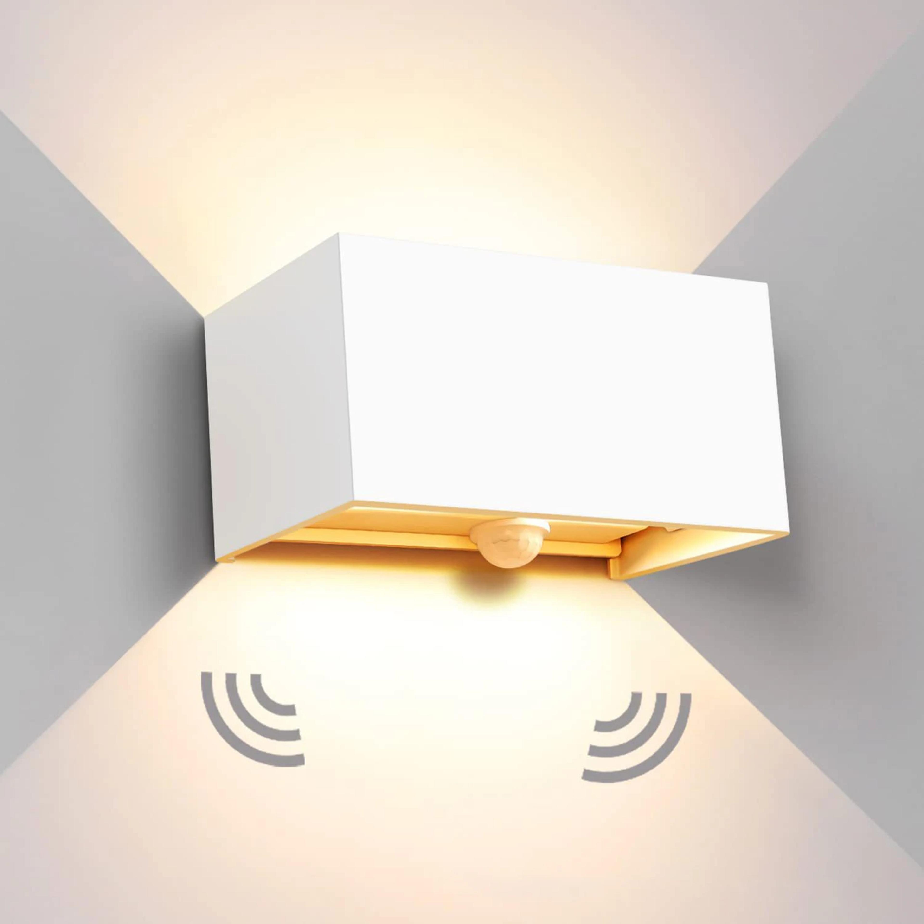 motion sensor led outdoor wall light 24w ip54 adjustable aluminum lamp