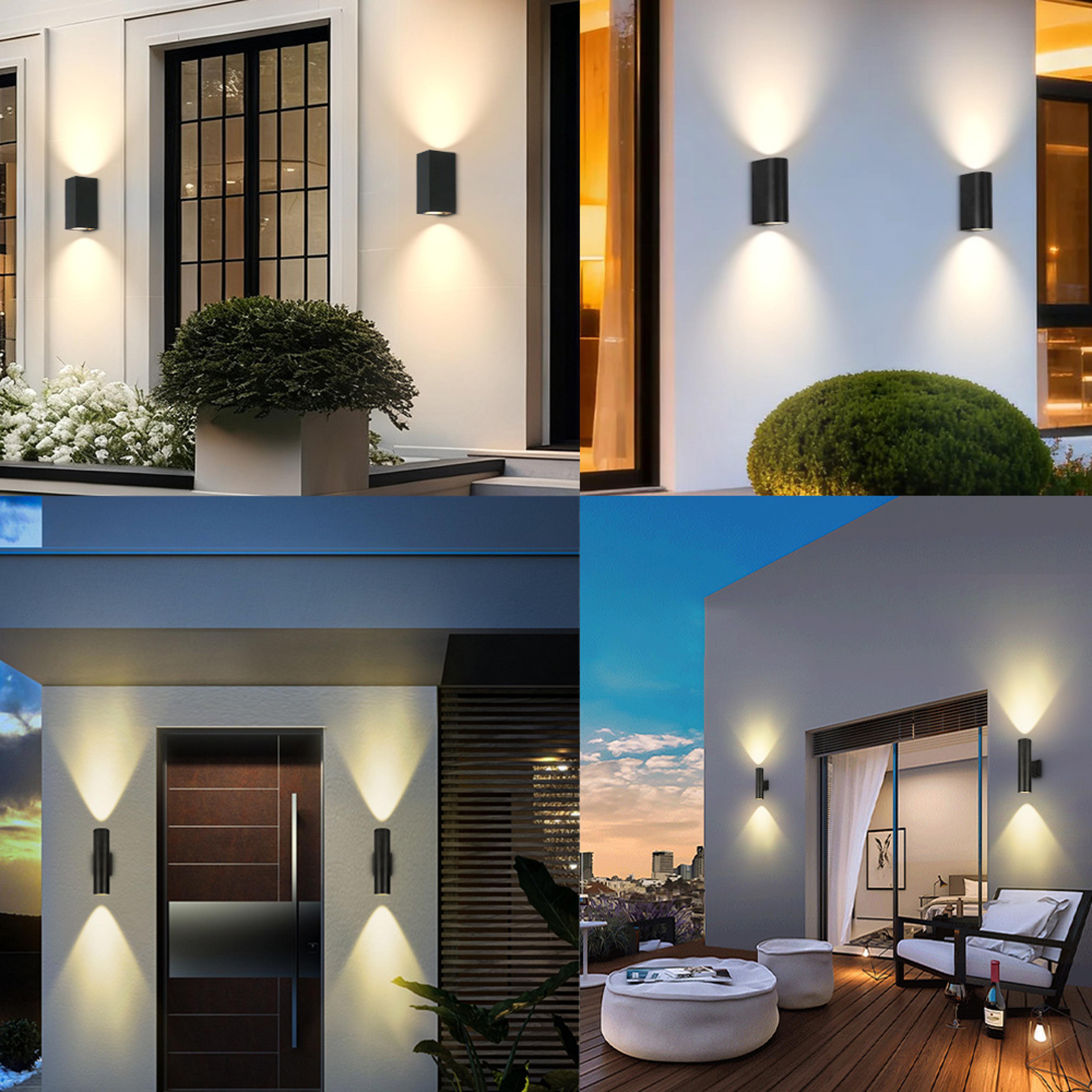 modern double head led wall lamp ip65 aluminum indoor outdoor light