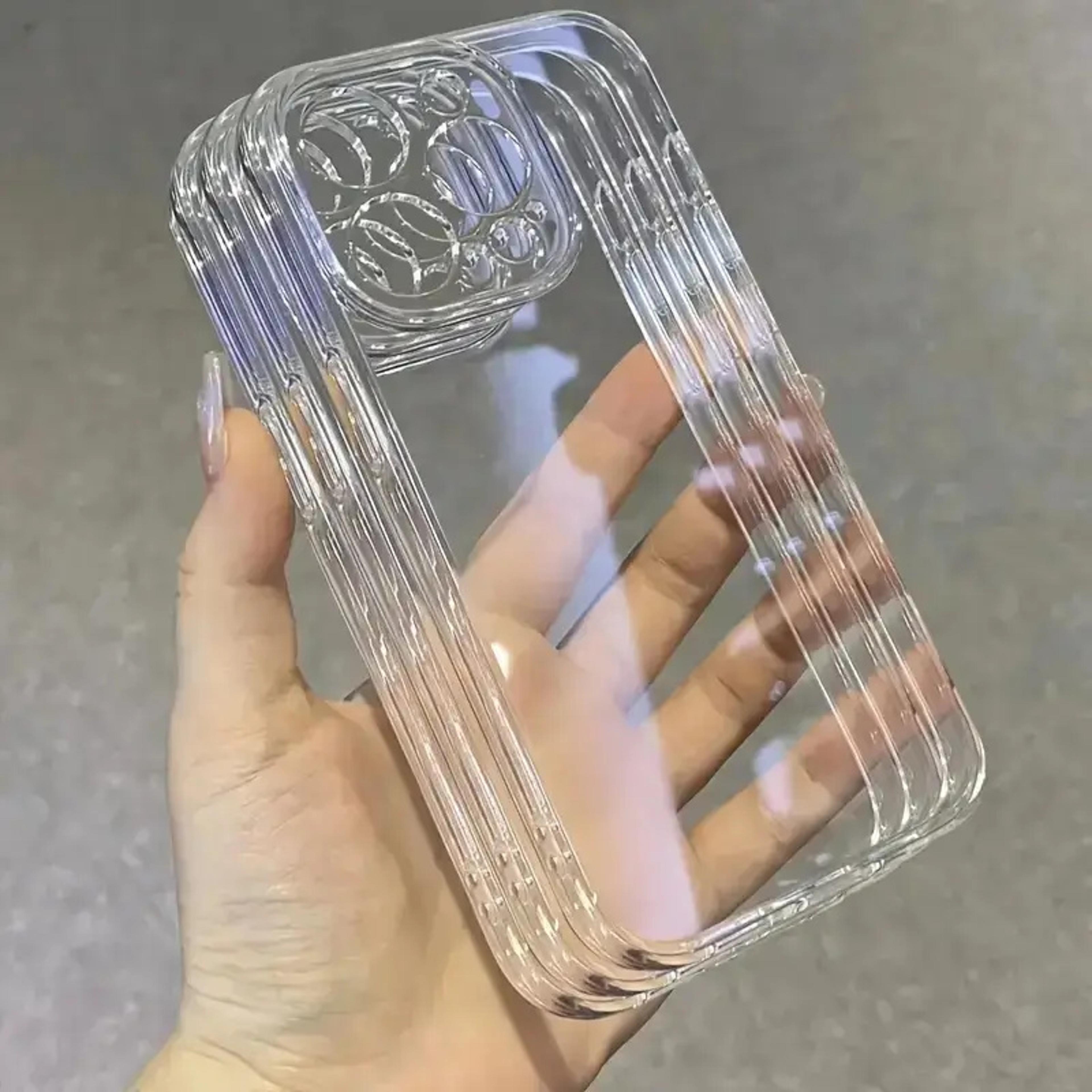 3 piece transparent iphone case set with slim soft design