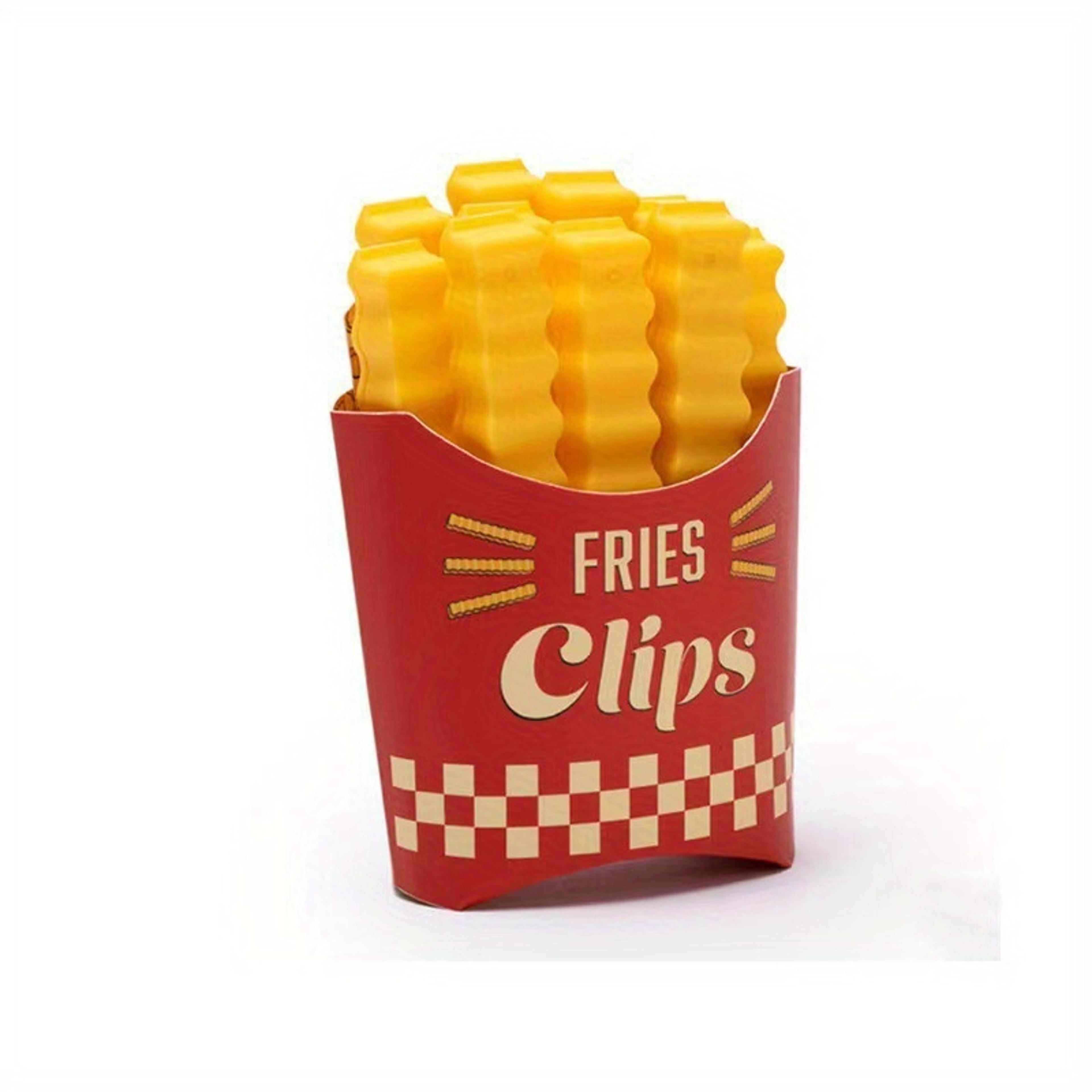 fry shaped snack bag sealing clips for plastic bags and snack packs