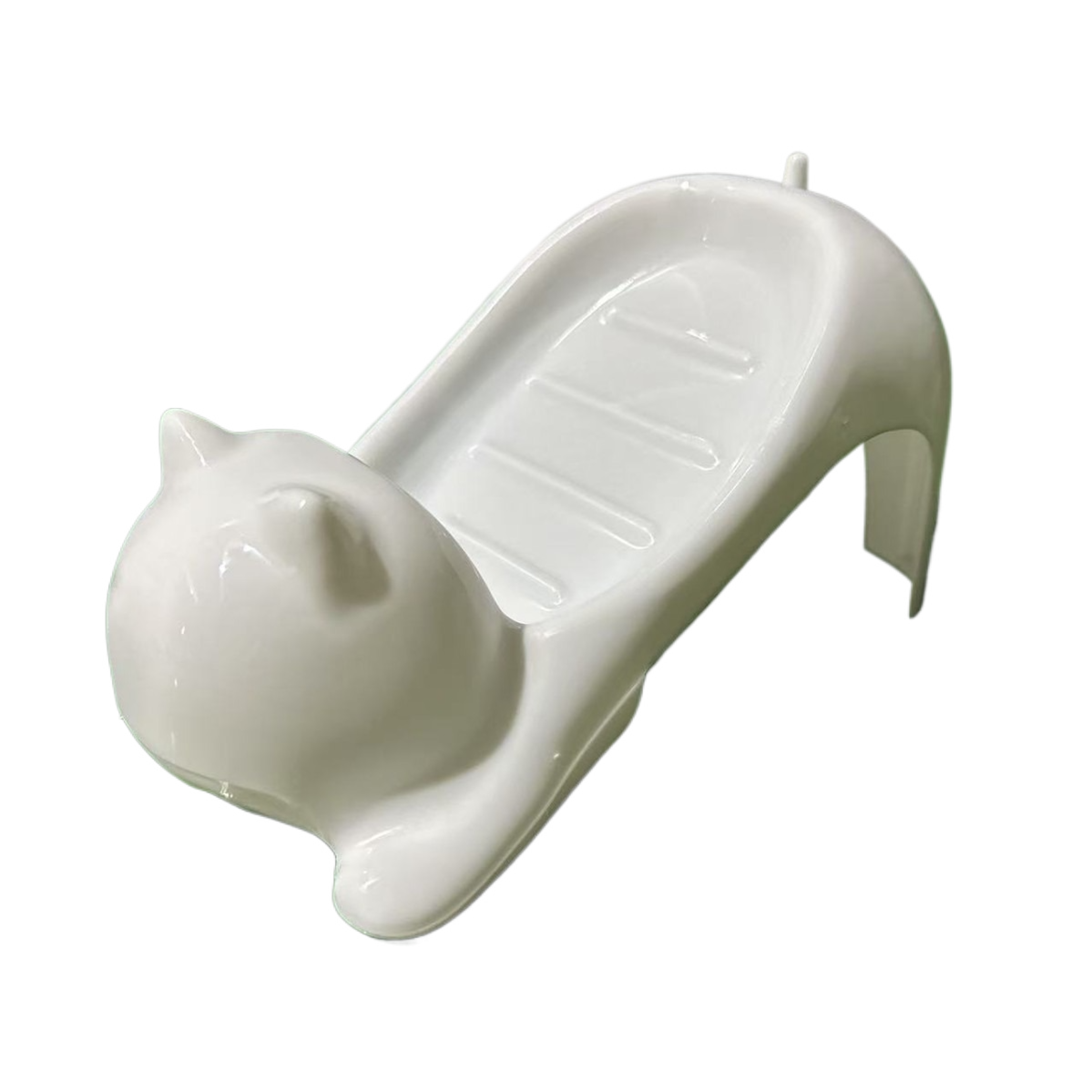 cute cat drain soap holder smooth plastic bathroom soap dish