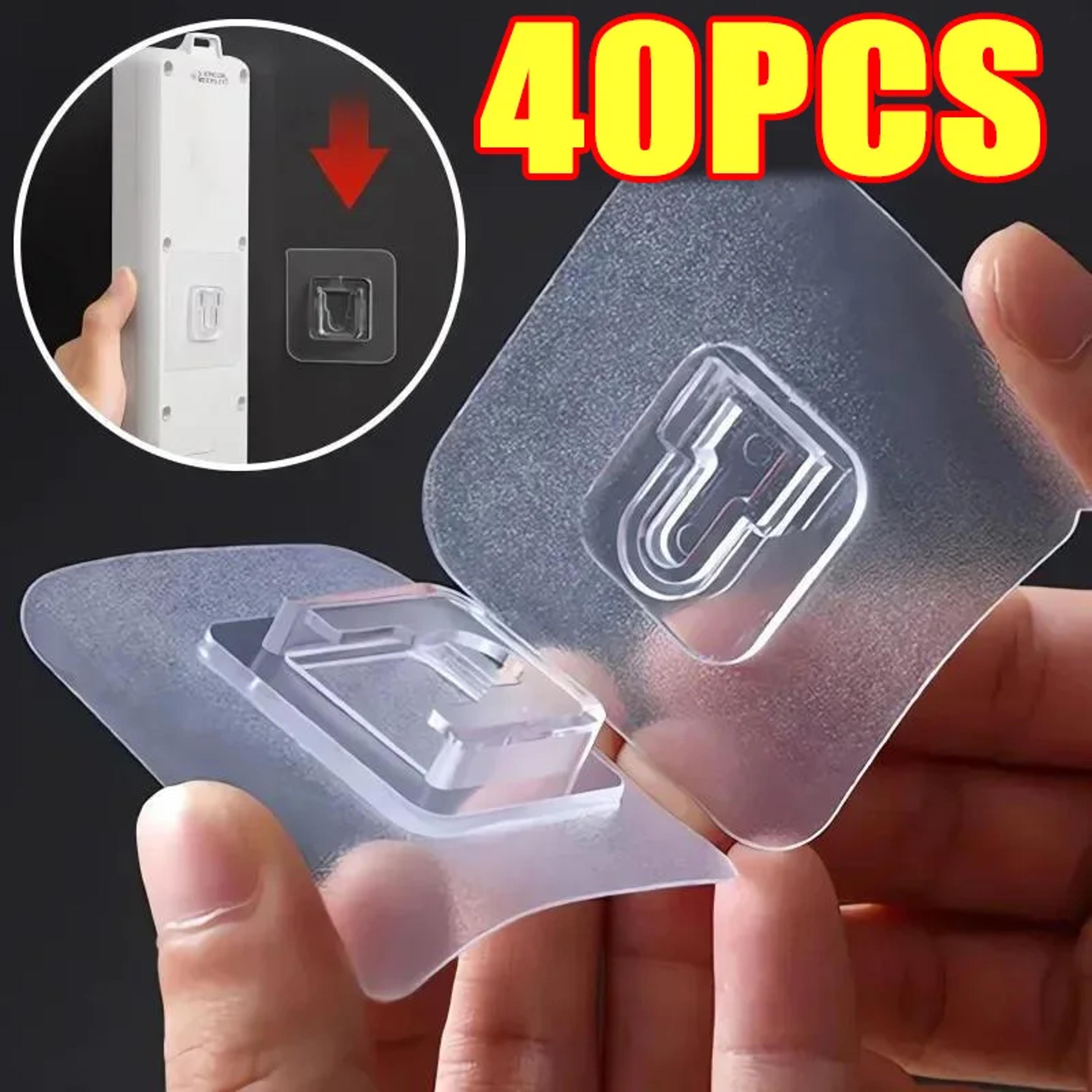 double sided adhesive wall hooks transparent no drill storage hangers