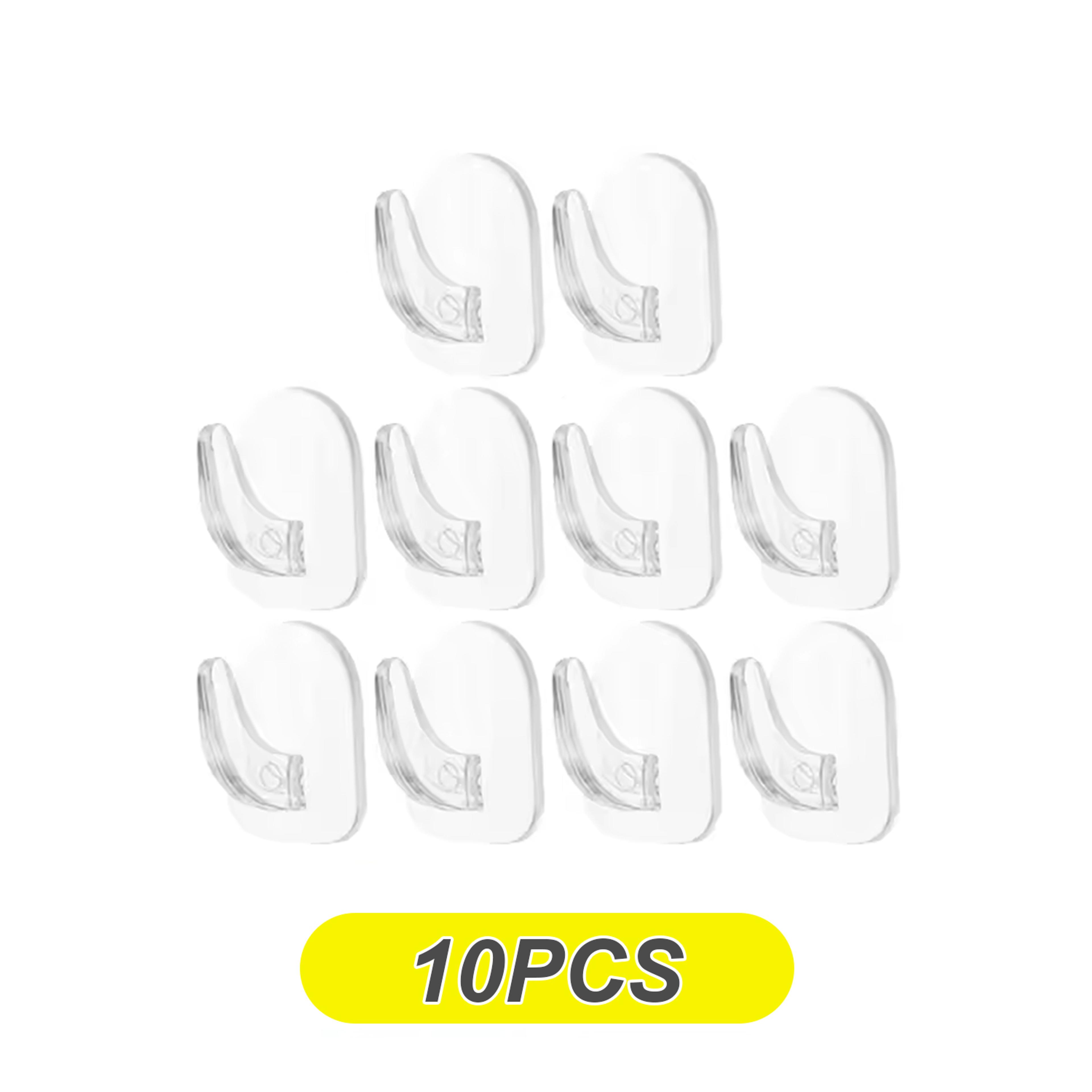 mini adhesive hooks transparent no drill storage hooks for cabinets mirrors and doors