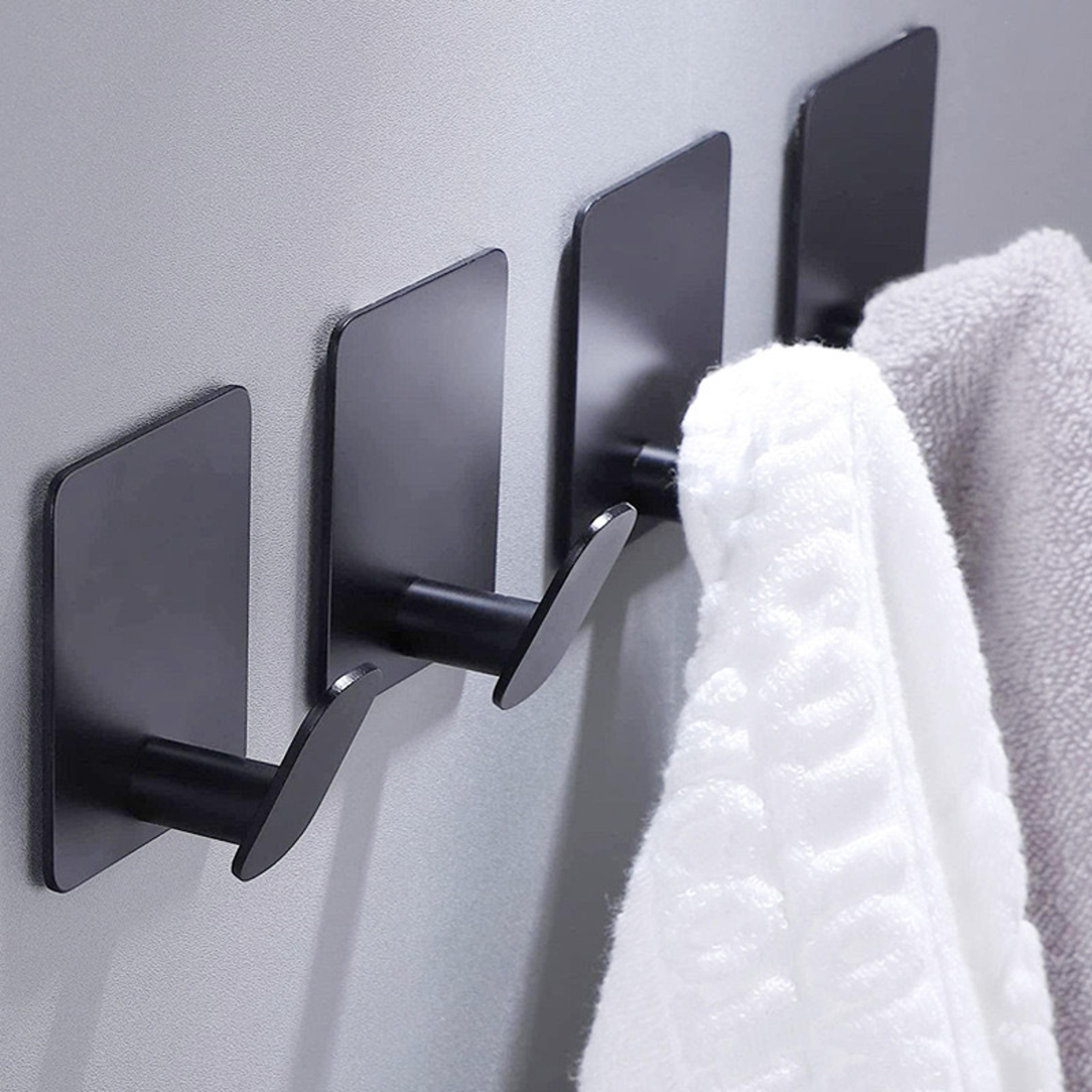 self-adhesive stainless steel wall hooks for bathroom and kitchen