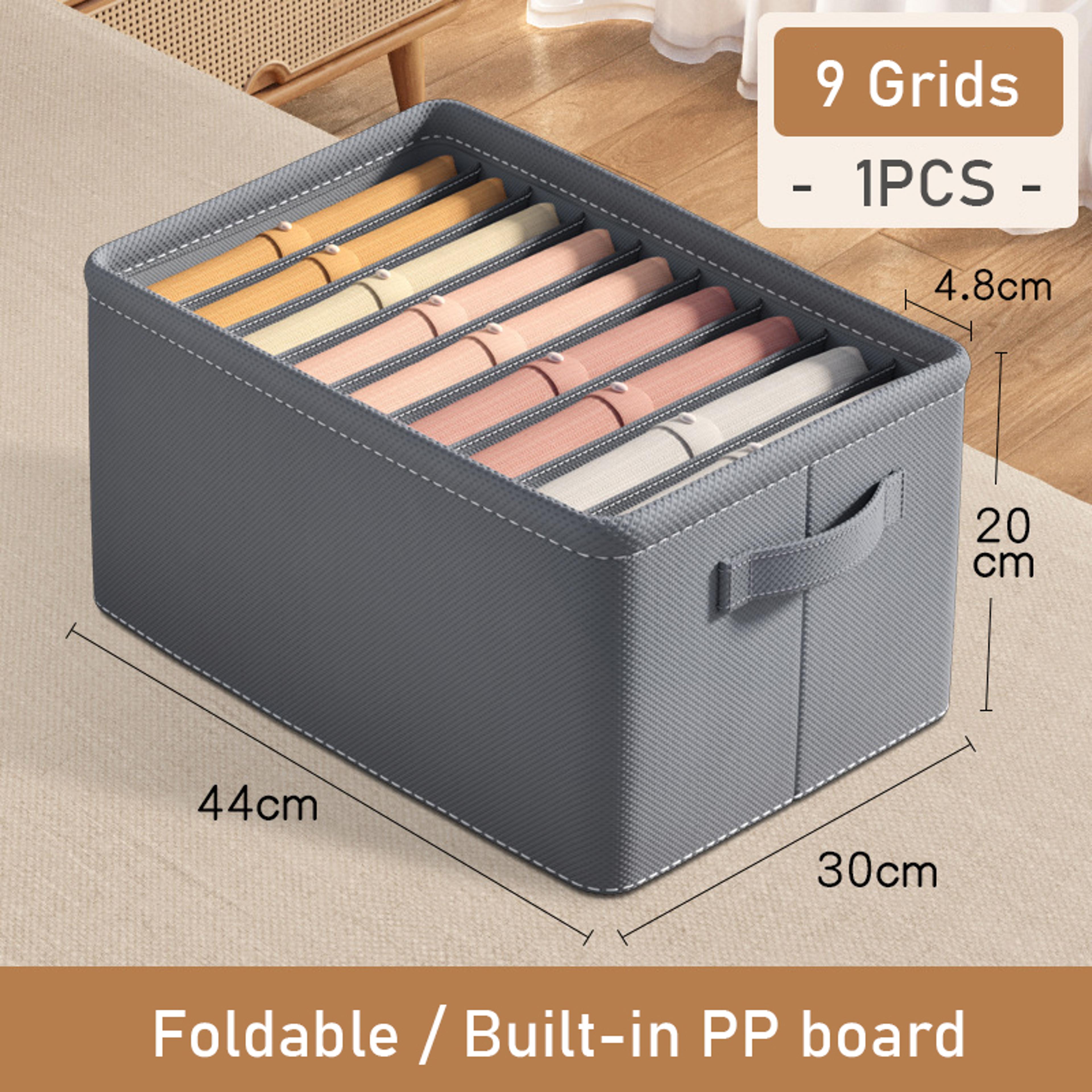 Foldable Pants Storage Organizer With 6 7 Or 9 Grids And BuiltIn PP Board 8