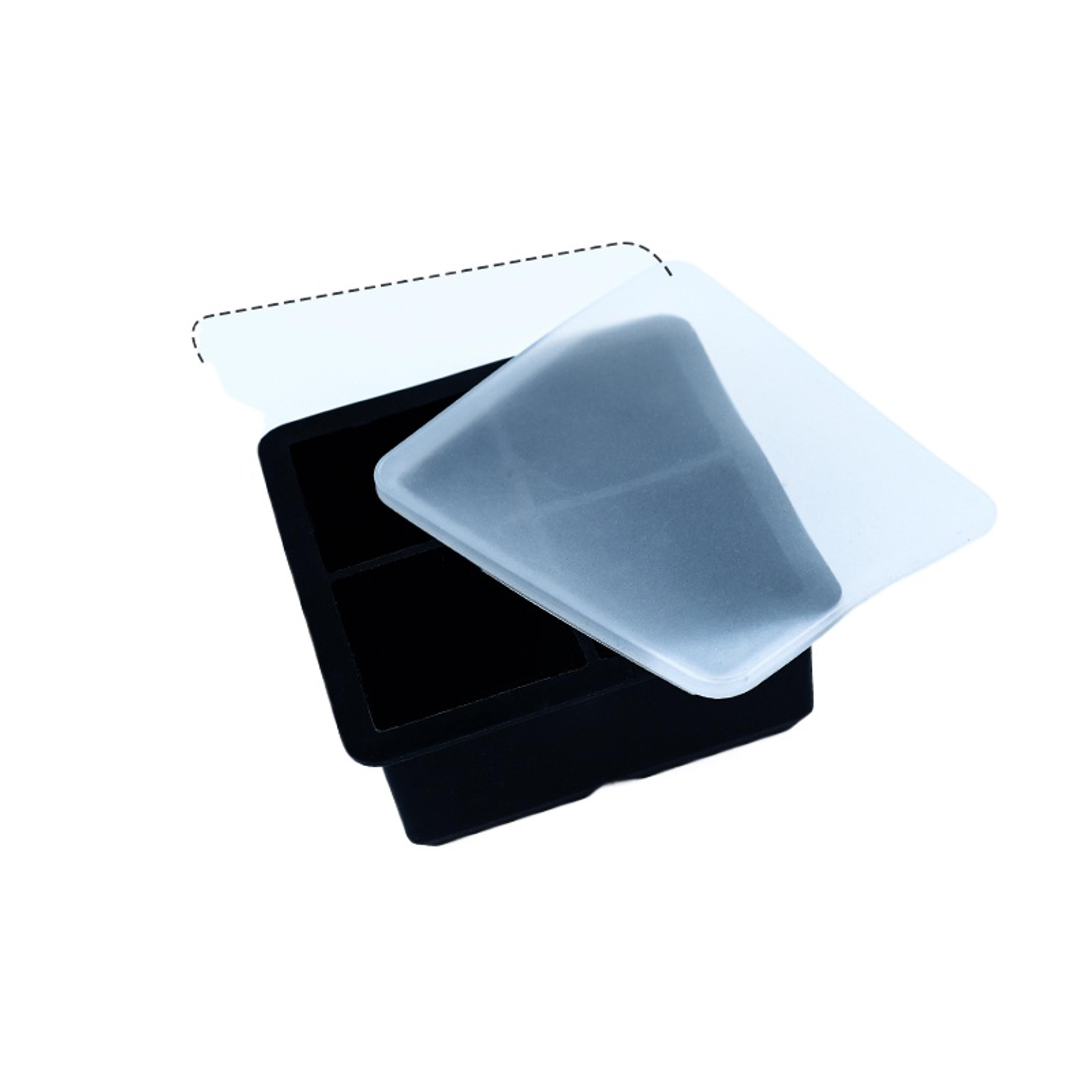 large silicone ice cube tray with easy release flexible stackable design