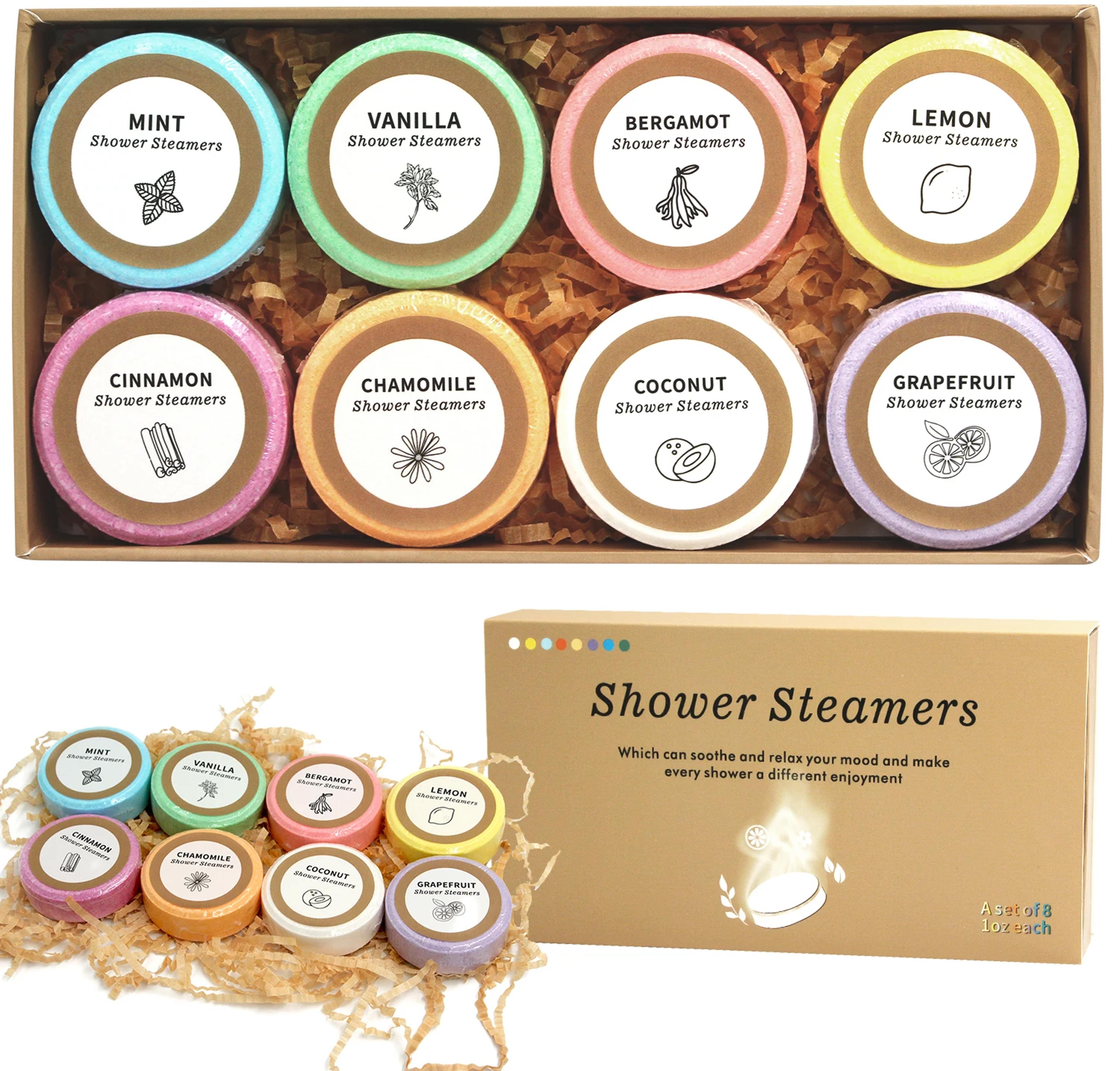 8 pack essential oil shower steamers for home spa relaxation and self care
