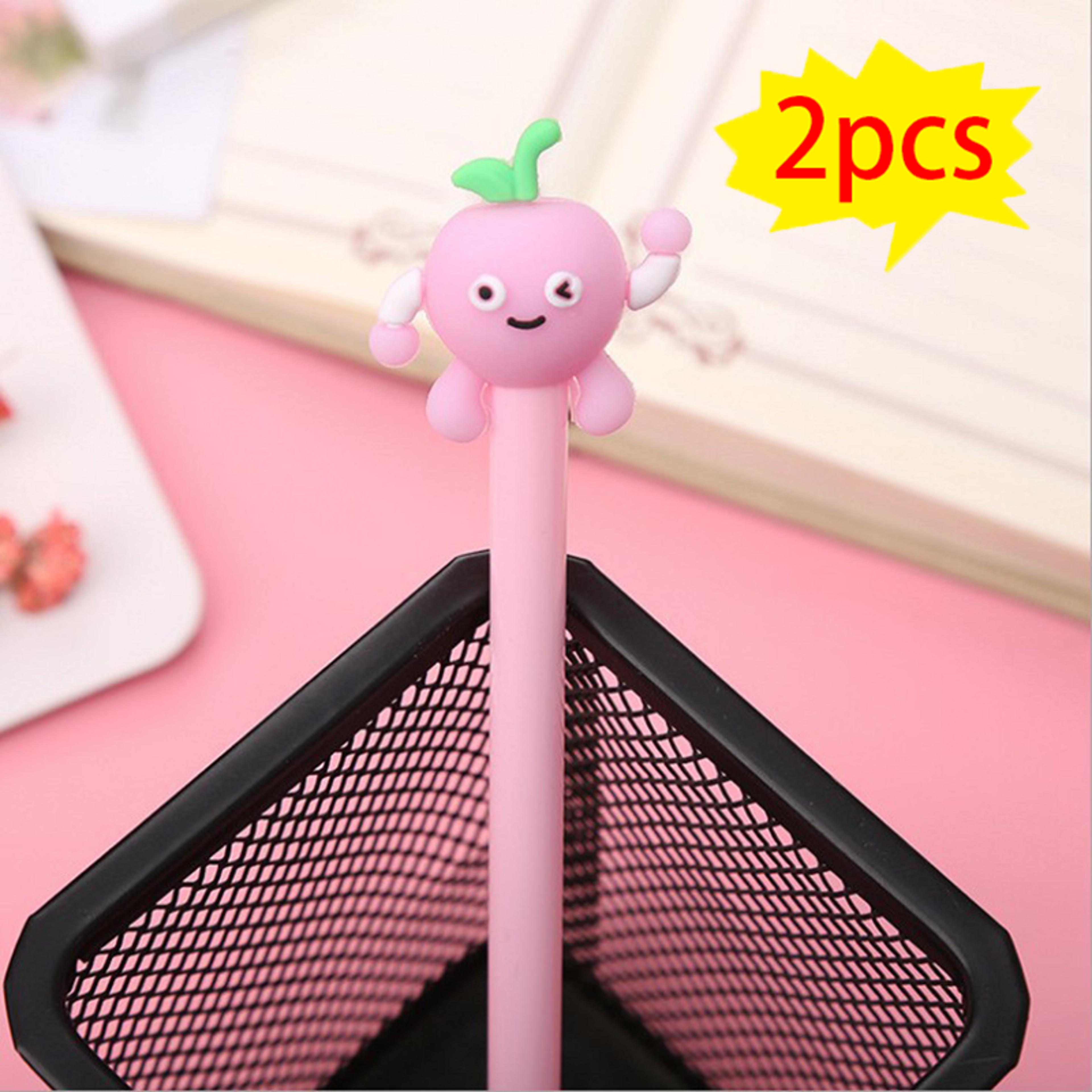 cartoon fruit gel pens set of 4 – cute 0.5mm fine point pens for kids and school