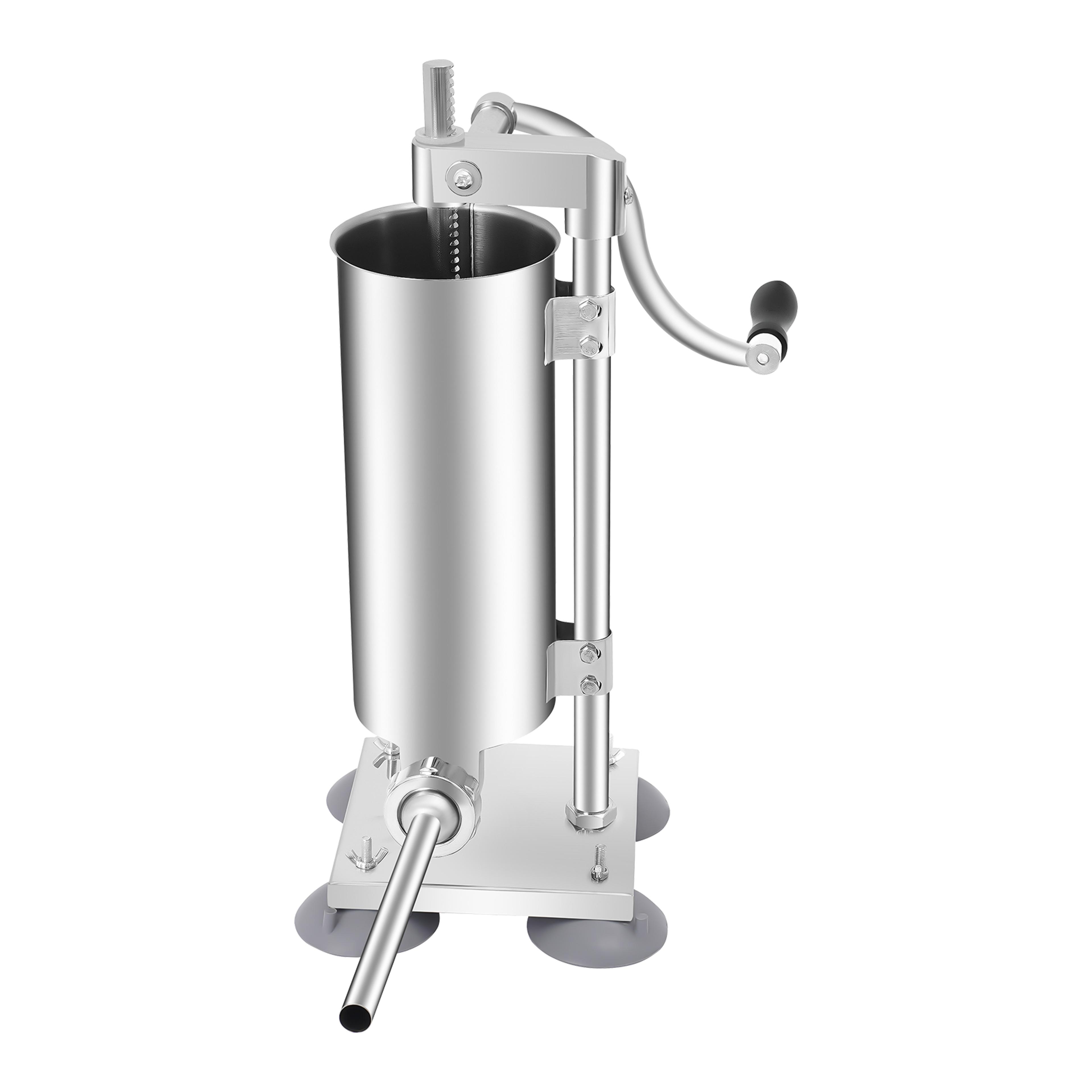 3L Manual Sausage Stuffer  Stainless Steel Vertical Sausage Maker With 11 Filling Tubes 6
