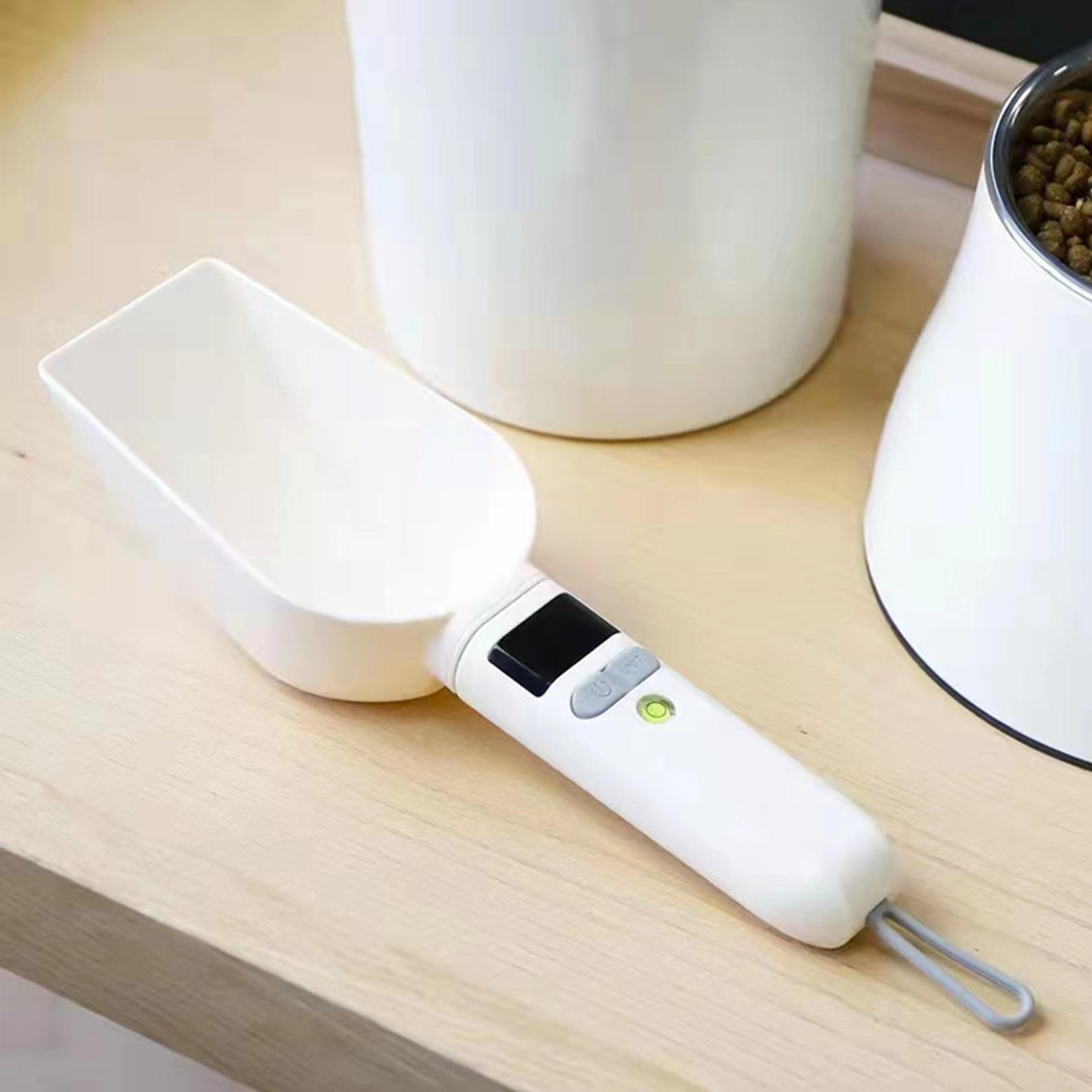 digital kitchen scale spoon with lcd display for pet food and ingredient measuring