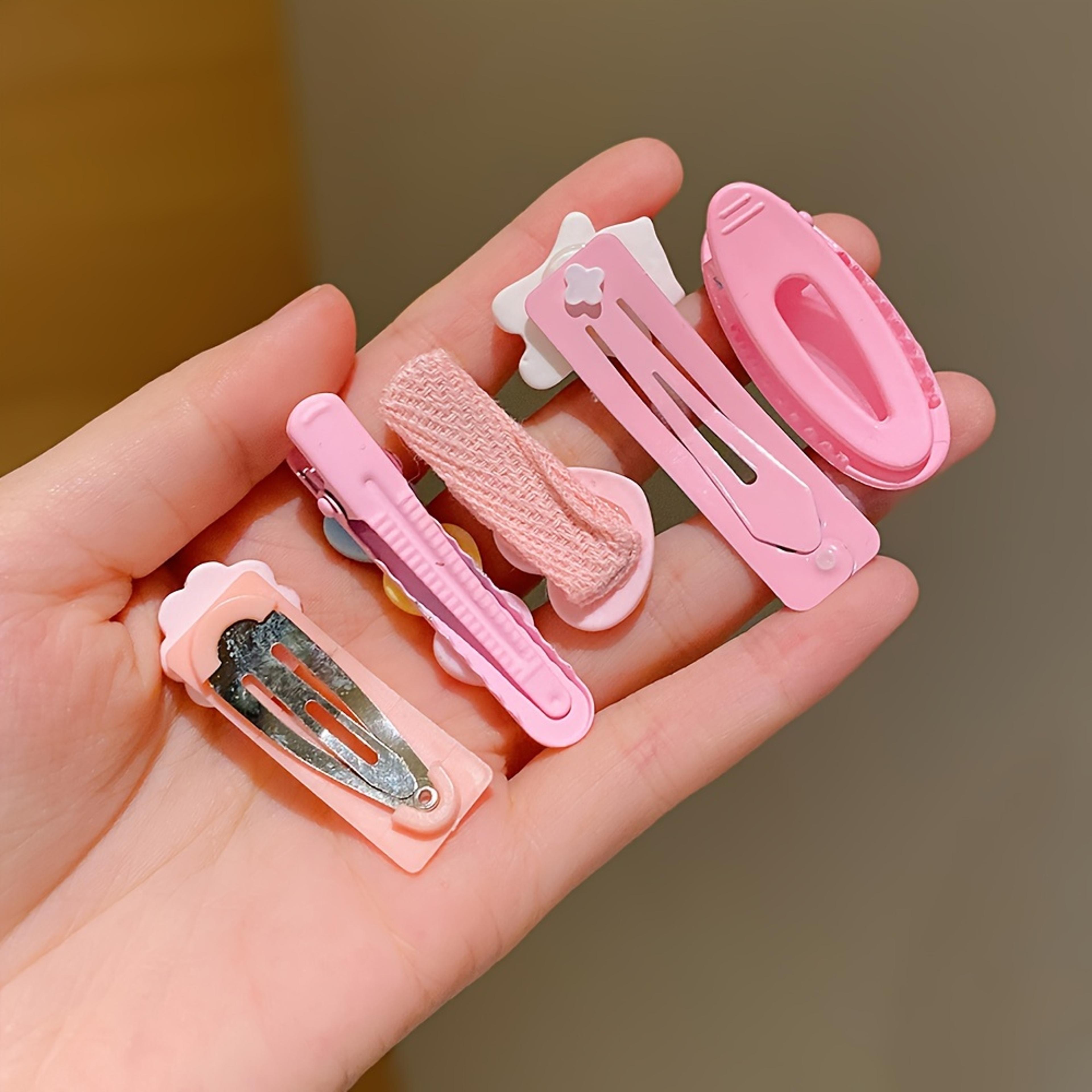 20-piece cartoon hair clips for girls – cute resin hair accessories set