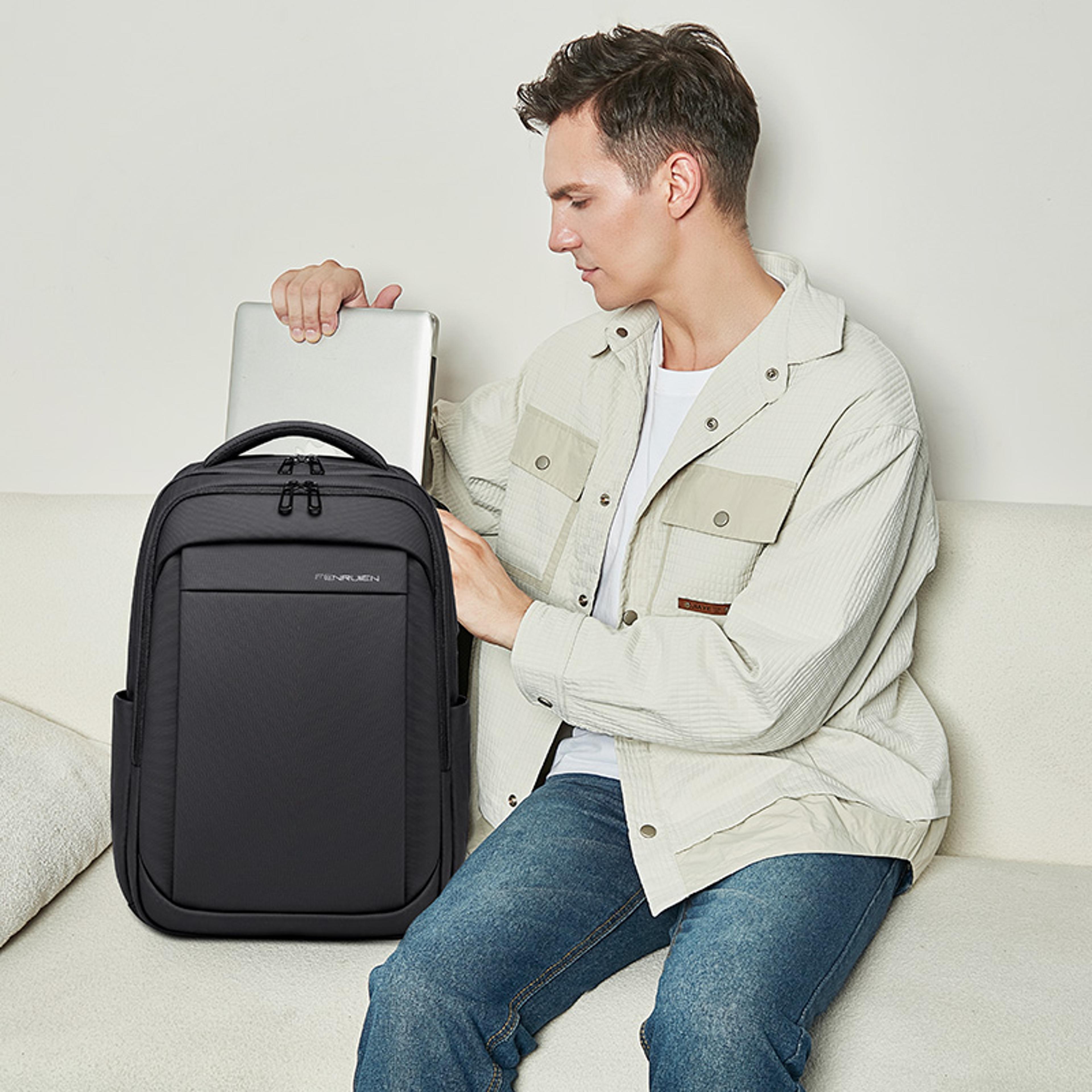 waterproof laptop backpack with usb charging port for 15.6-inch laptops