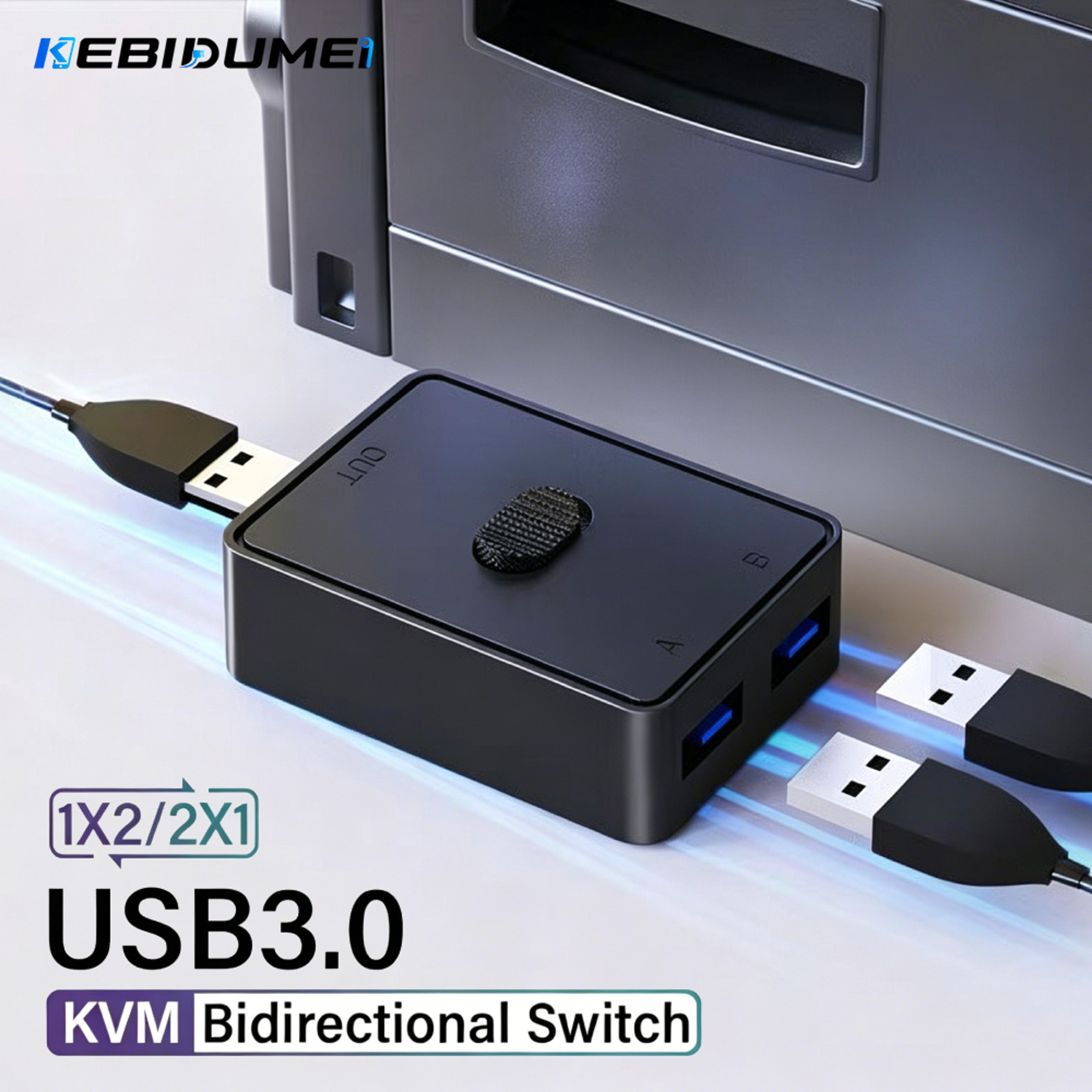 USB 30 Bidirectional Switch 2Port USB Sharing Hub For Keyboard Mouse And Printer 2